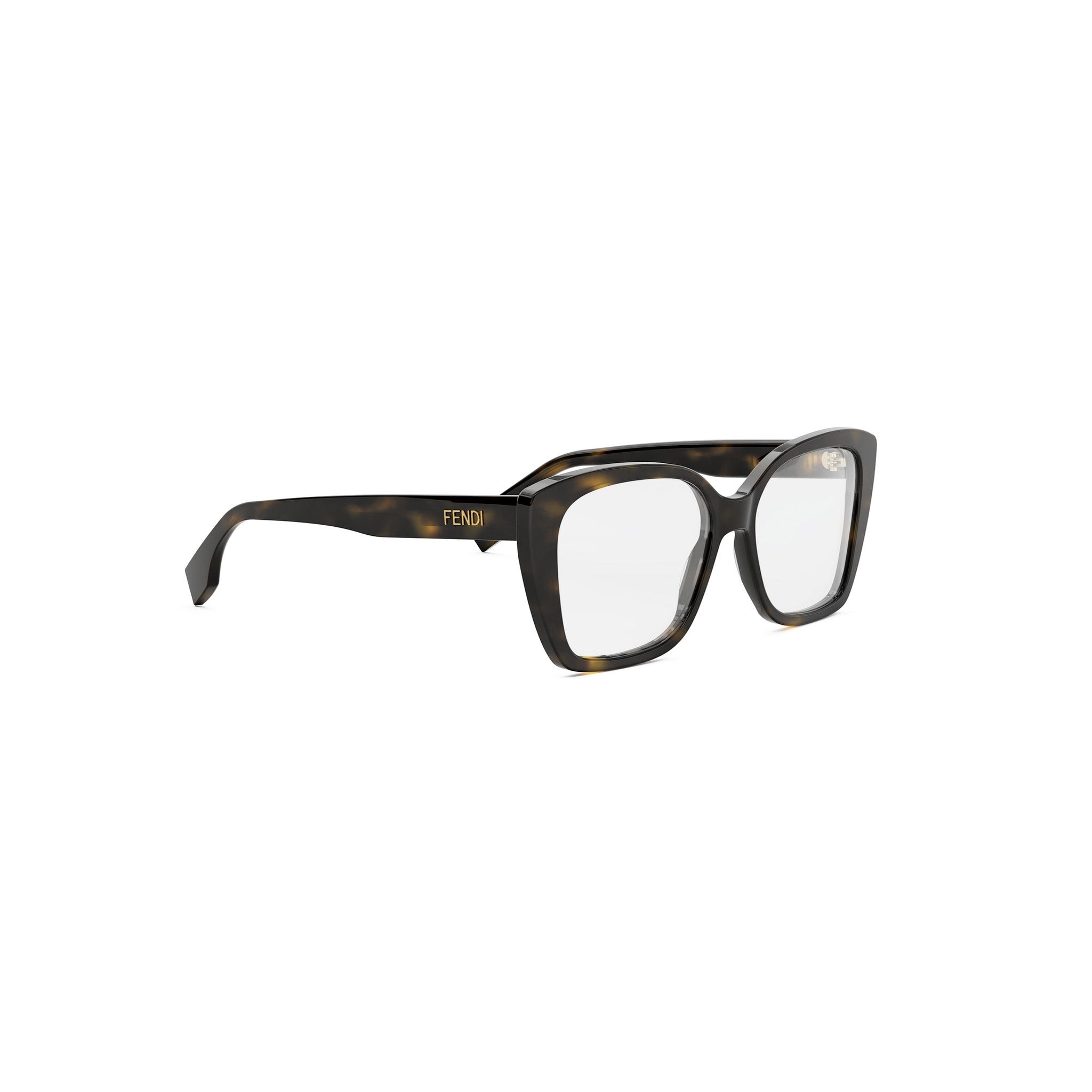 Lettering Brown Square Eyeglasses