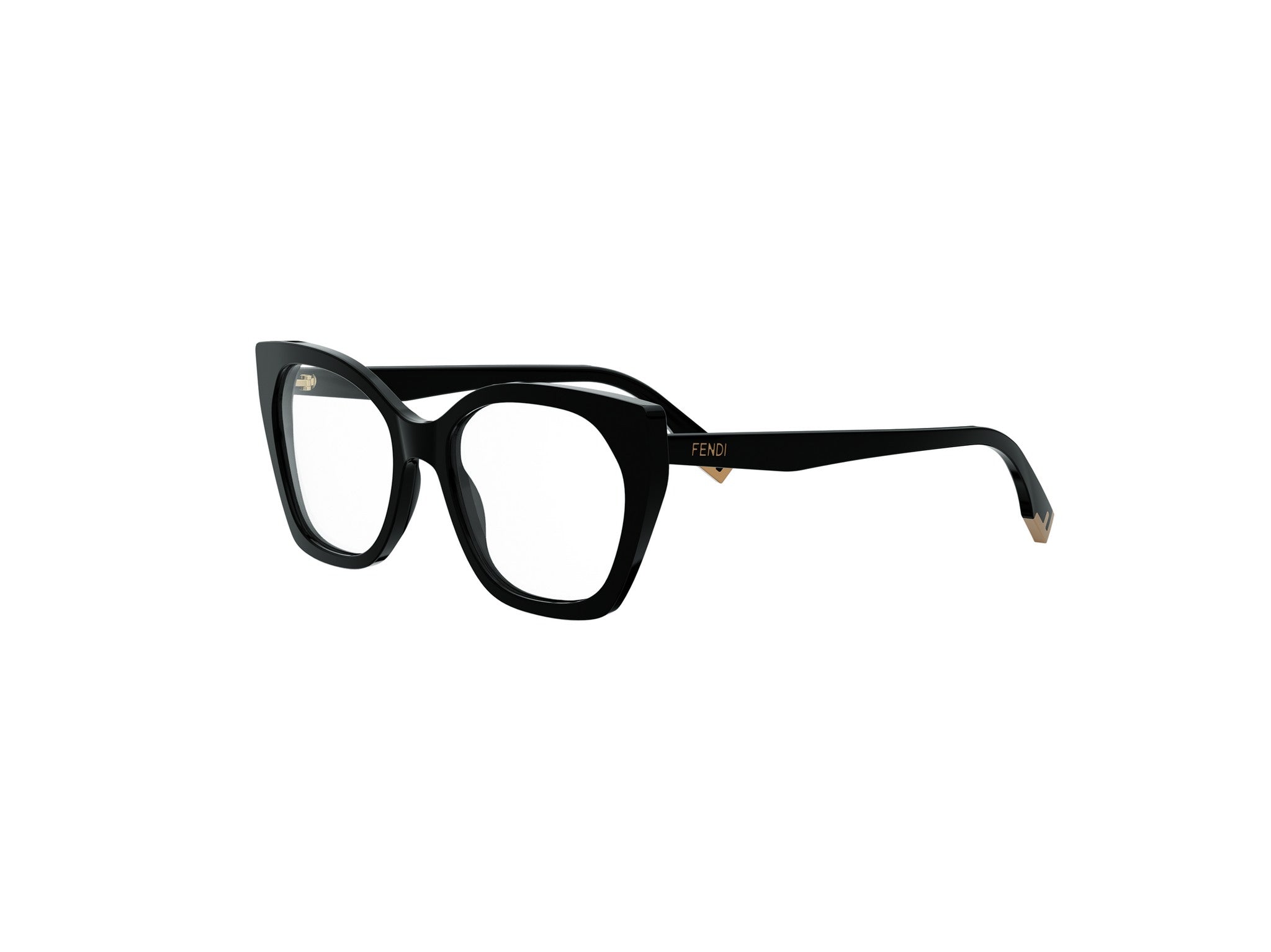 FENDI FE50136I Fendi Way Black Geometric Eyeglasses