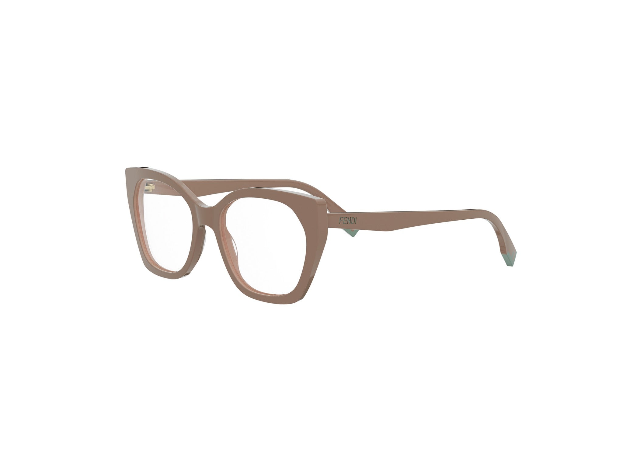 FENDI FE50136I Fendi Way Brown Geometric Eyeglasses