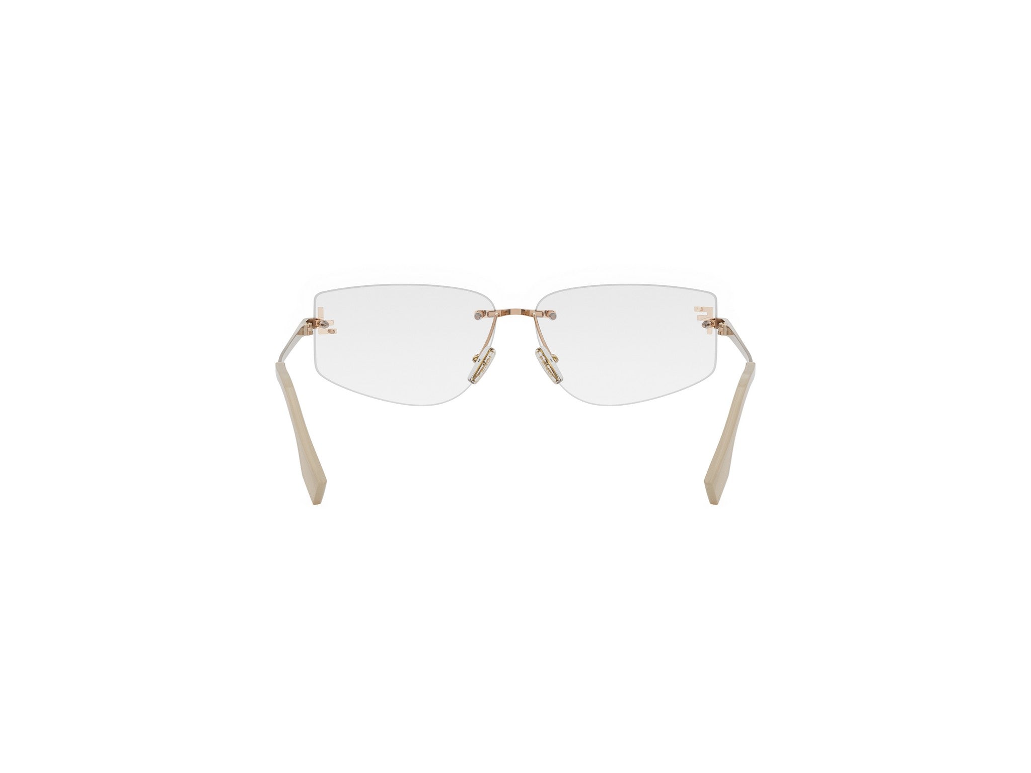 Fendi First Crystal Rose Geometric Eyeglasses