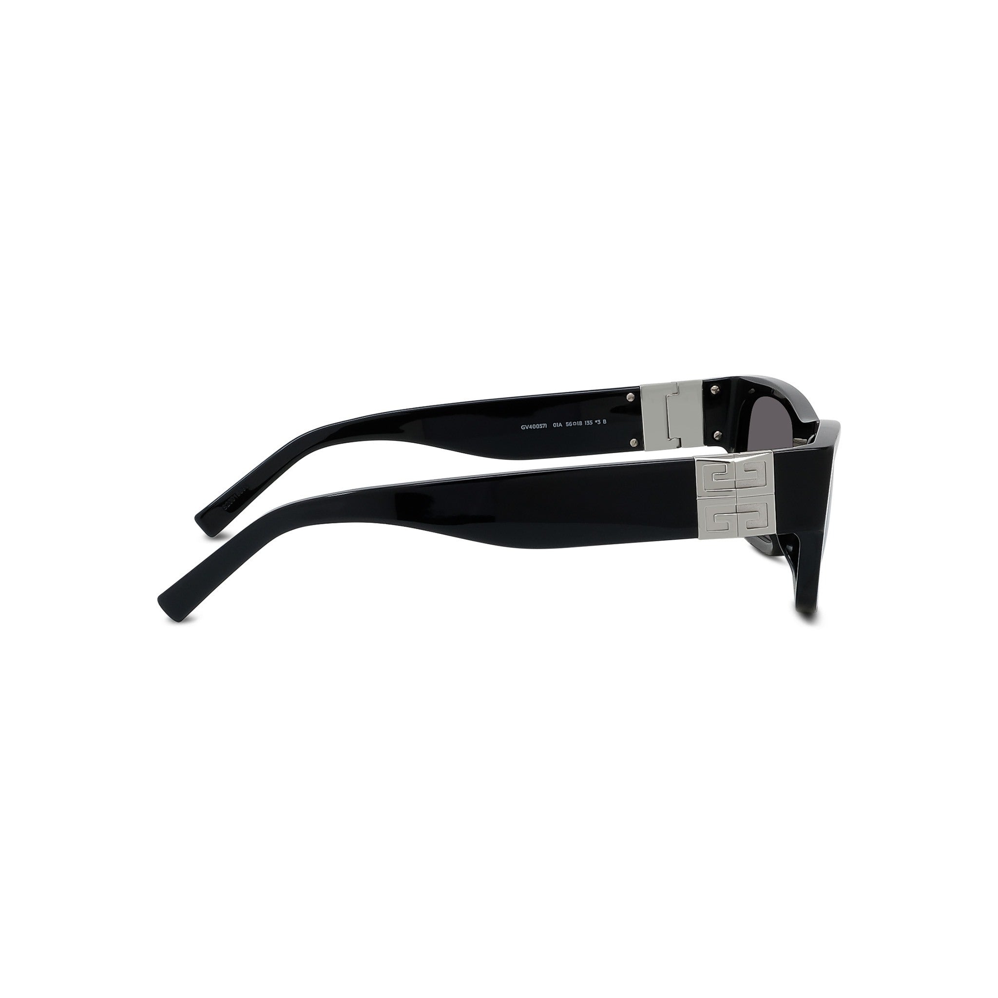 4G Black Rectangular Sunglasses