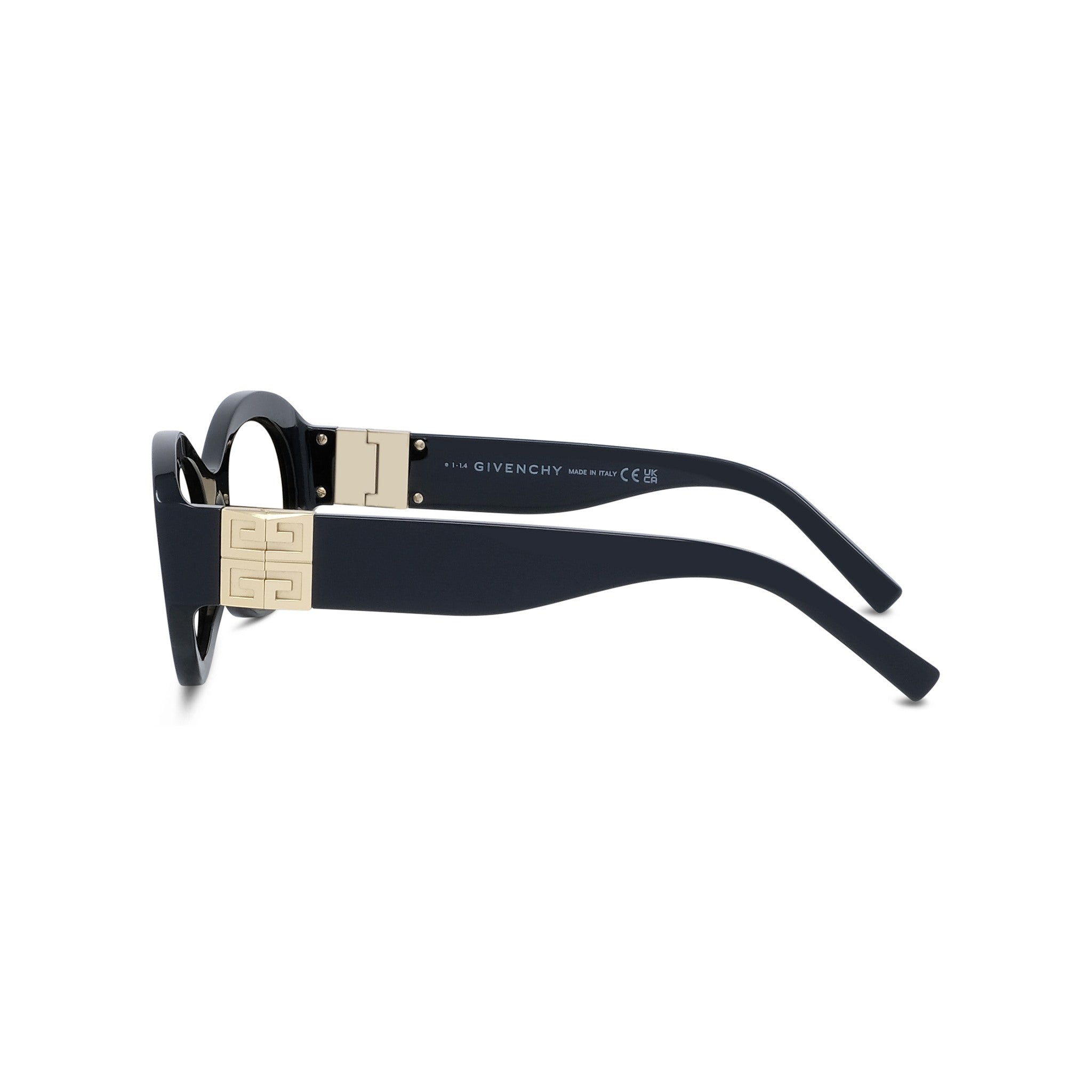 4G Black Oval Sunglasses