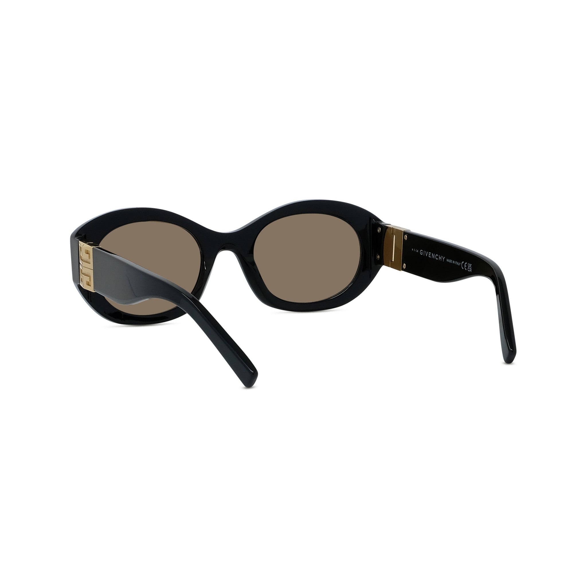 4G Black Oval Sunglasses