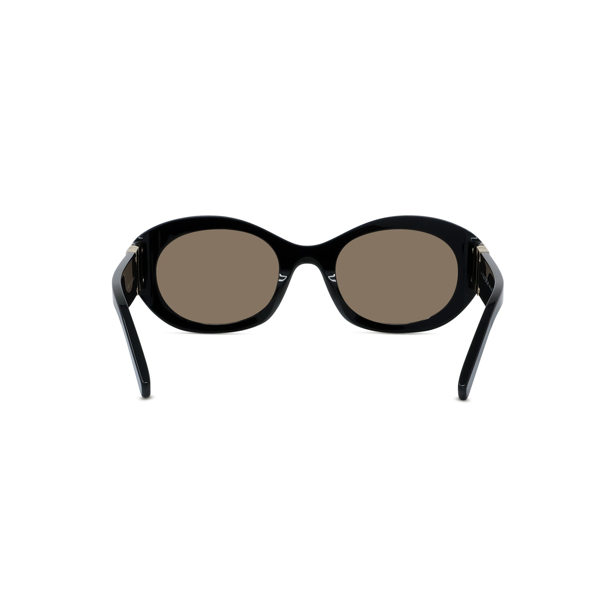 4G Black Oval Sunglasses