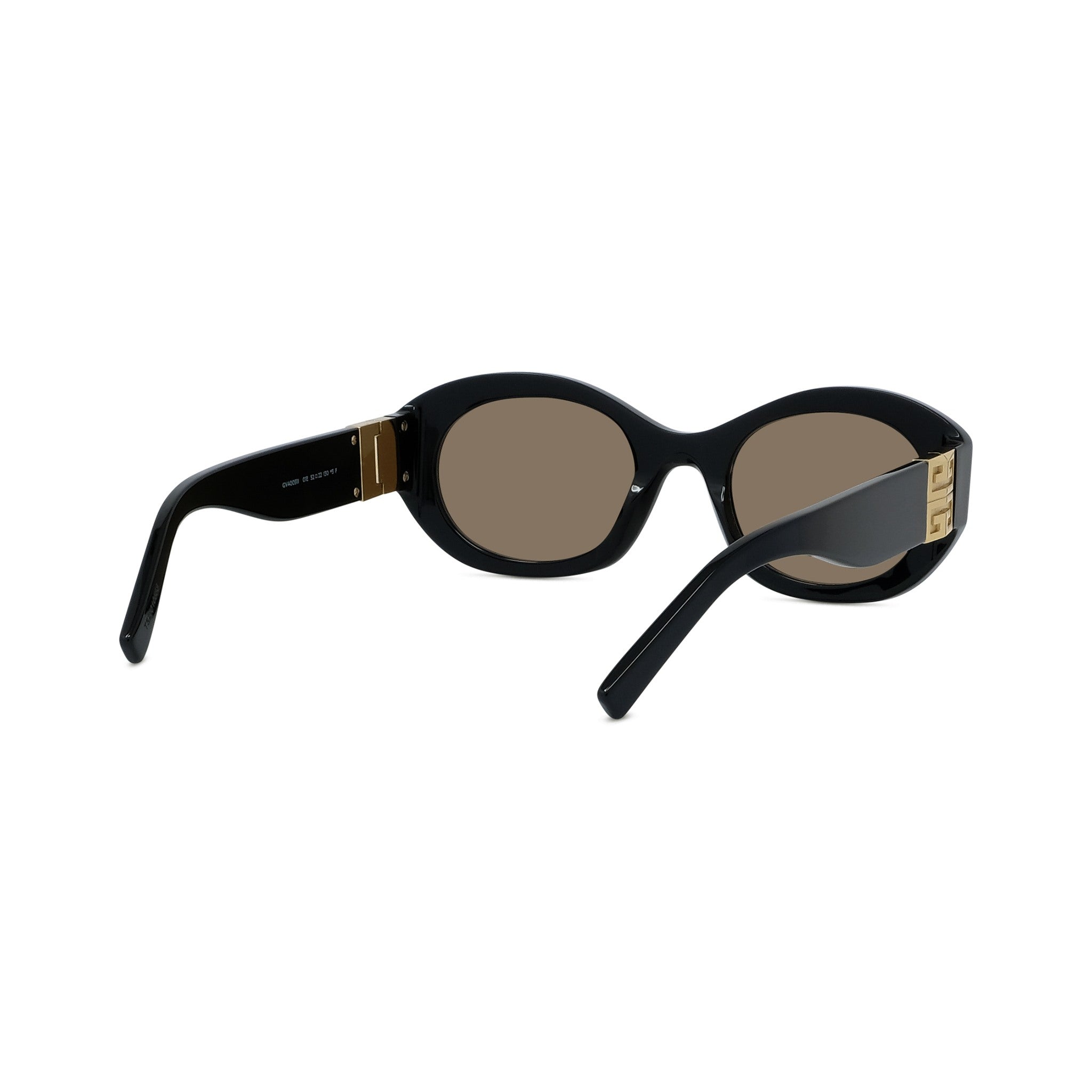 4G Black Oval Sunglasses
