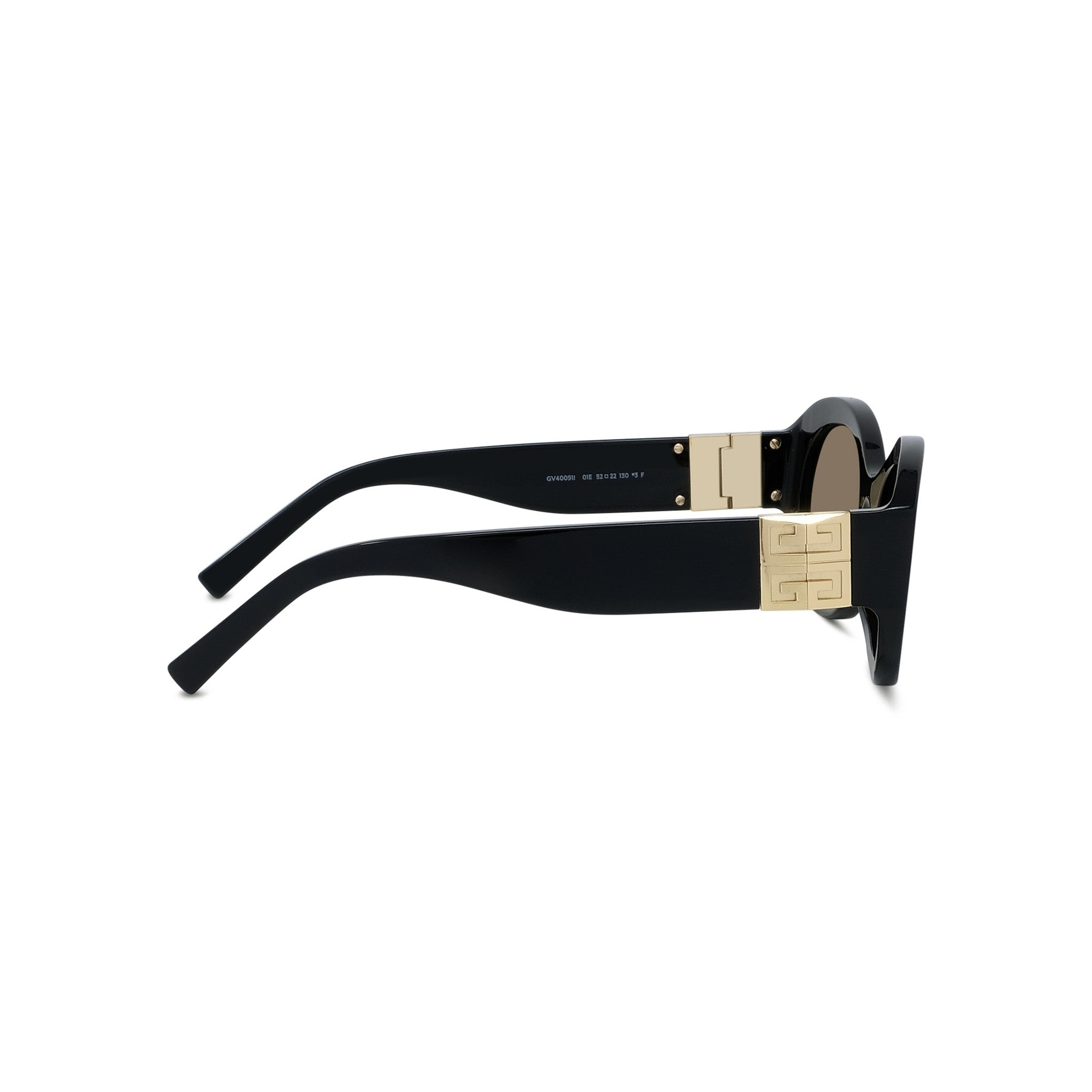 4G Black Oval Sunglasses