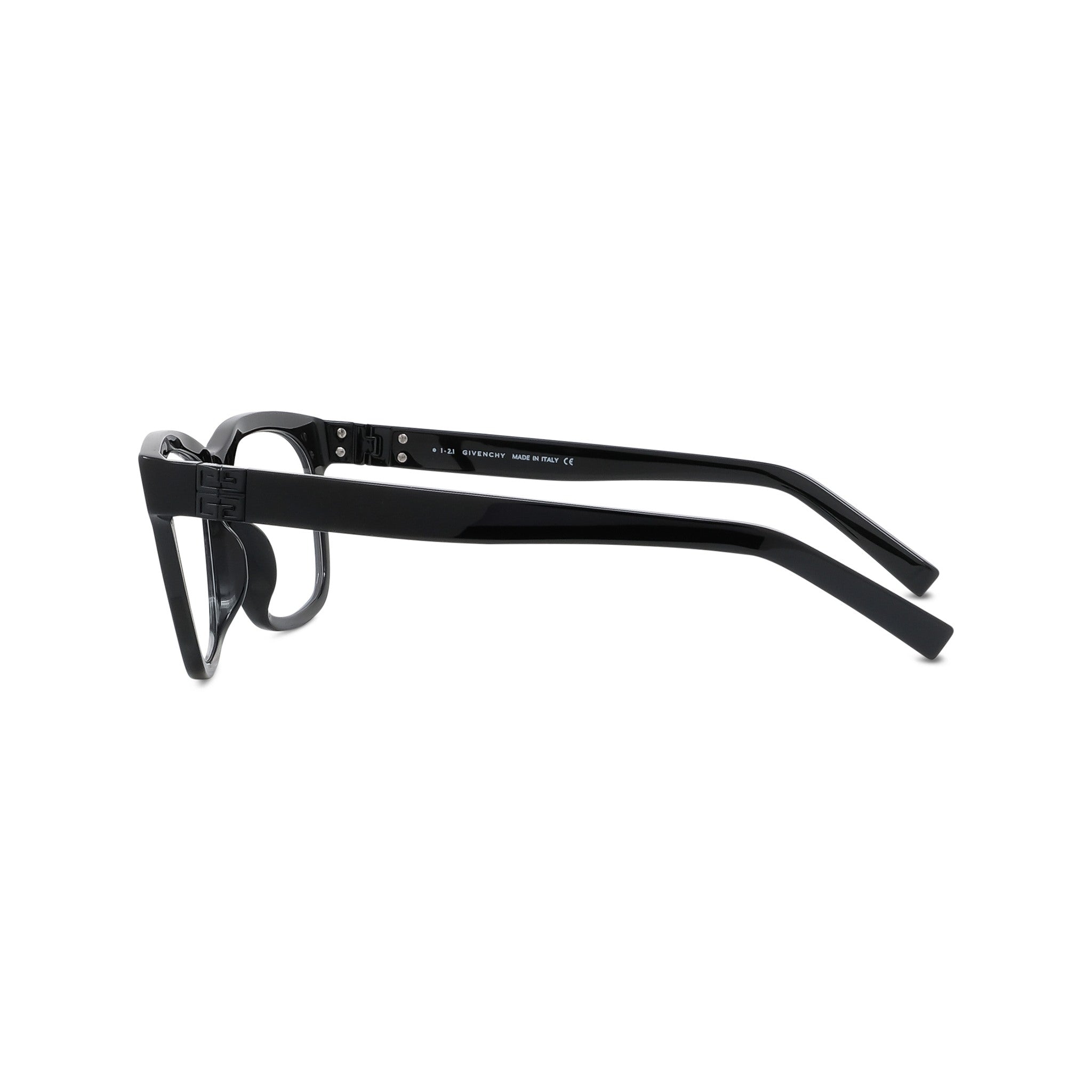 4G Black Geometric Eyeglasses