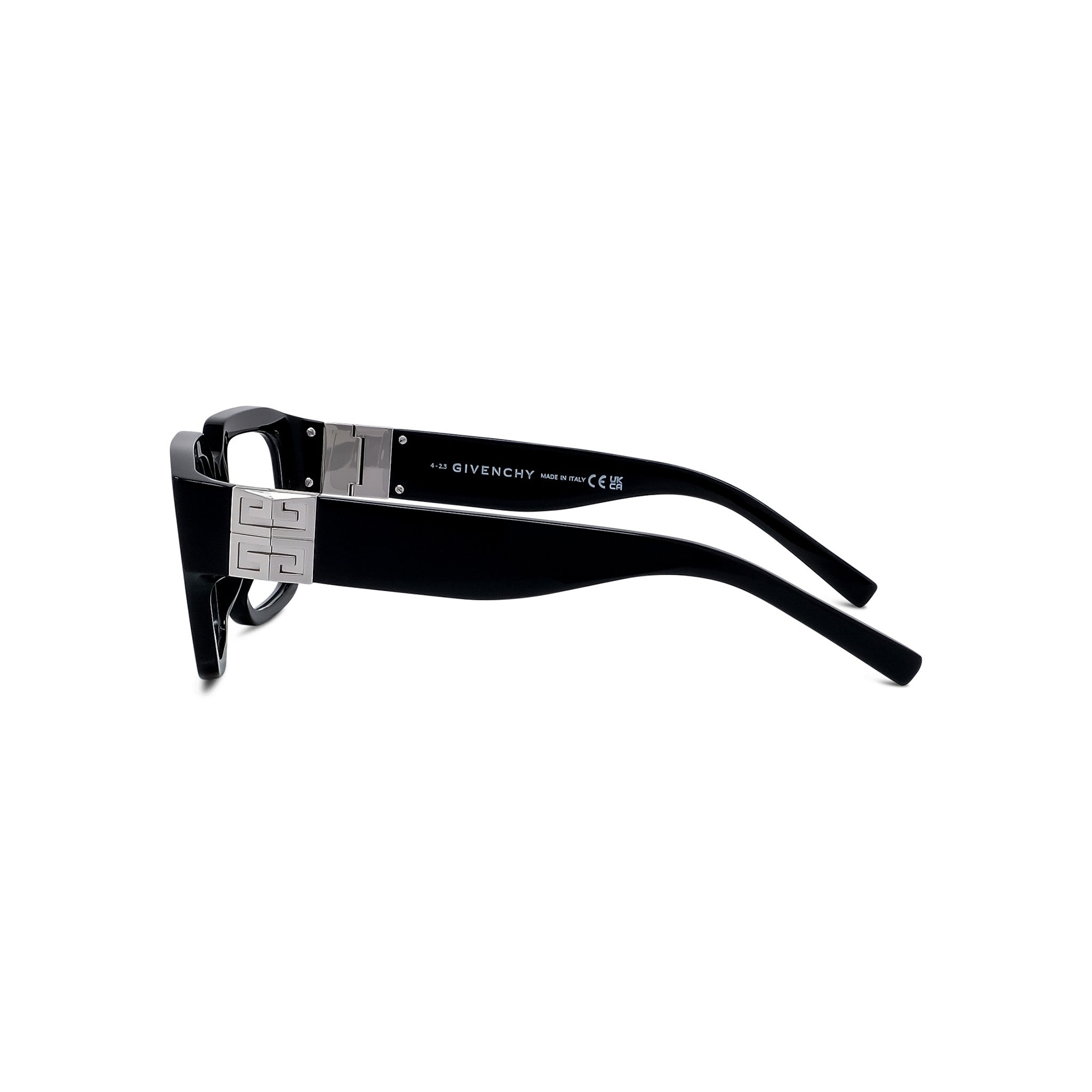 4G Black Rectangular Eyeglasses