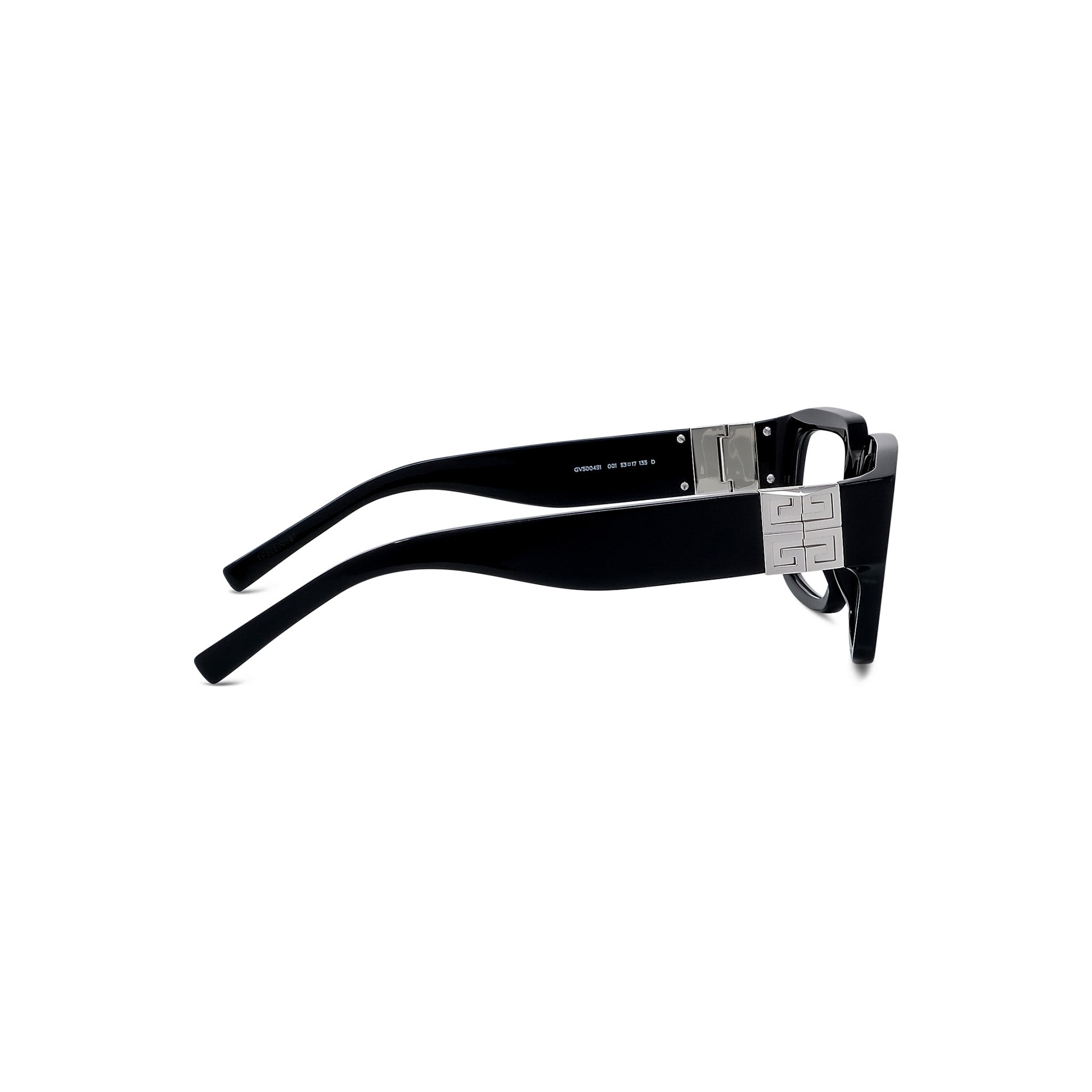 4G Black Rectangular Eyeglasses