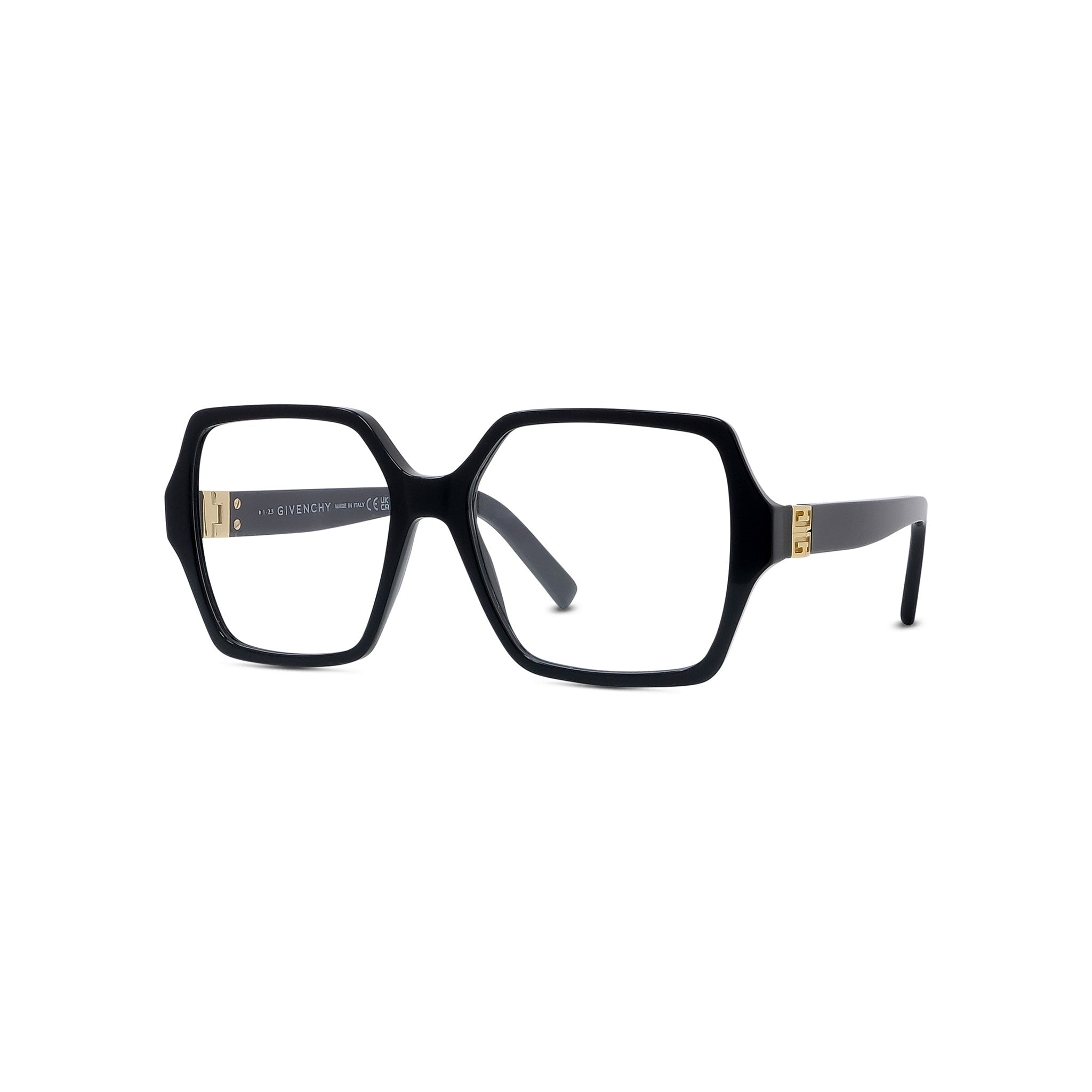 4G Black Square Eyeglasses