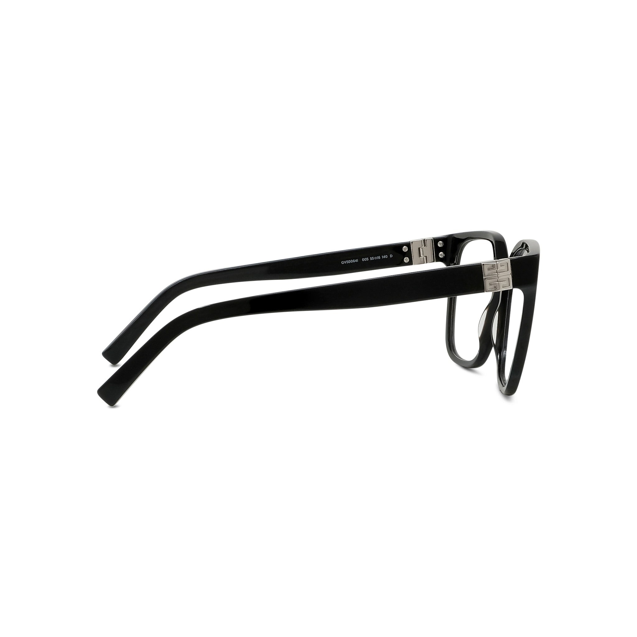 4G Black Square Eyeglasses