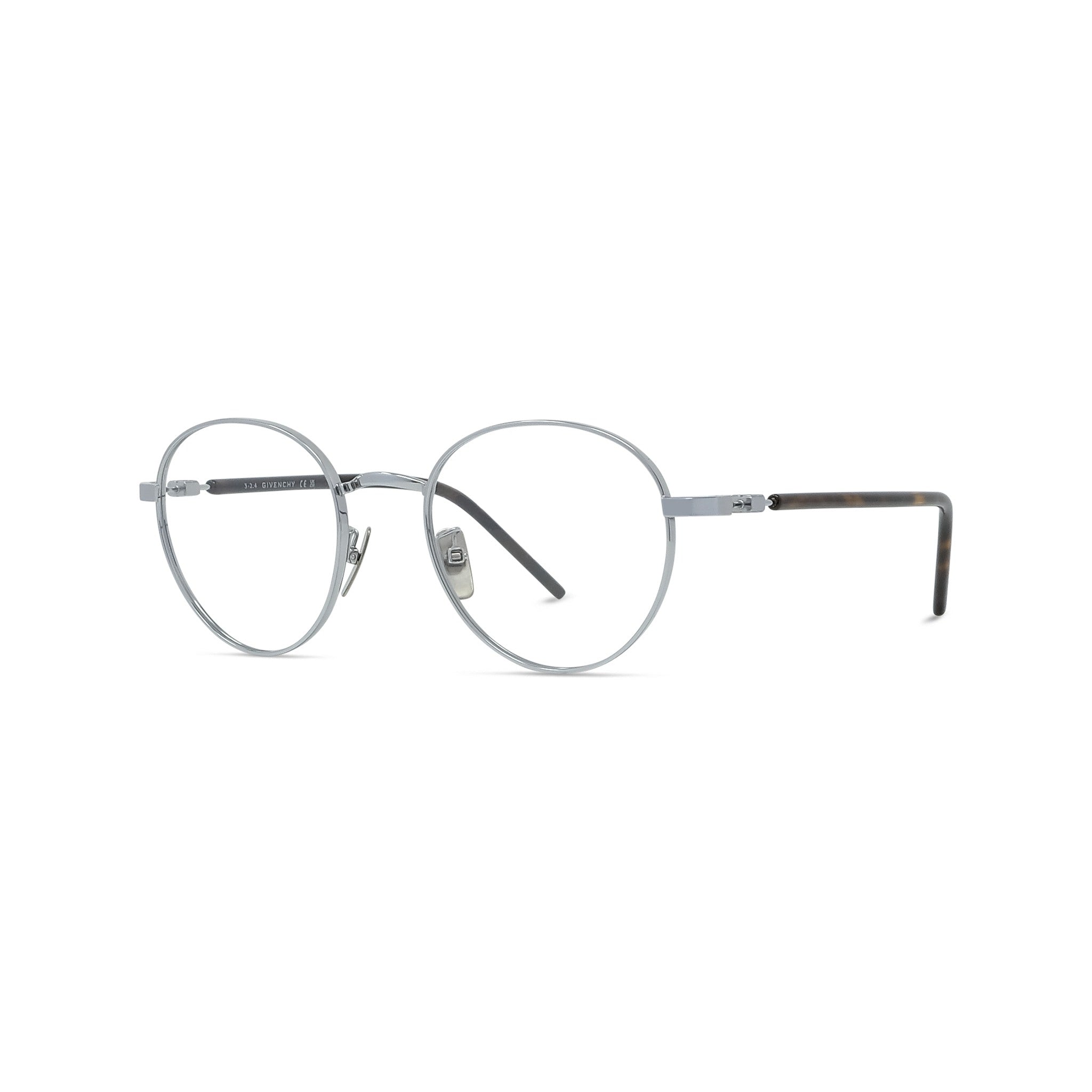 TITANIUM Silver Pantos Eyeglasses