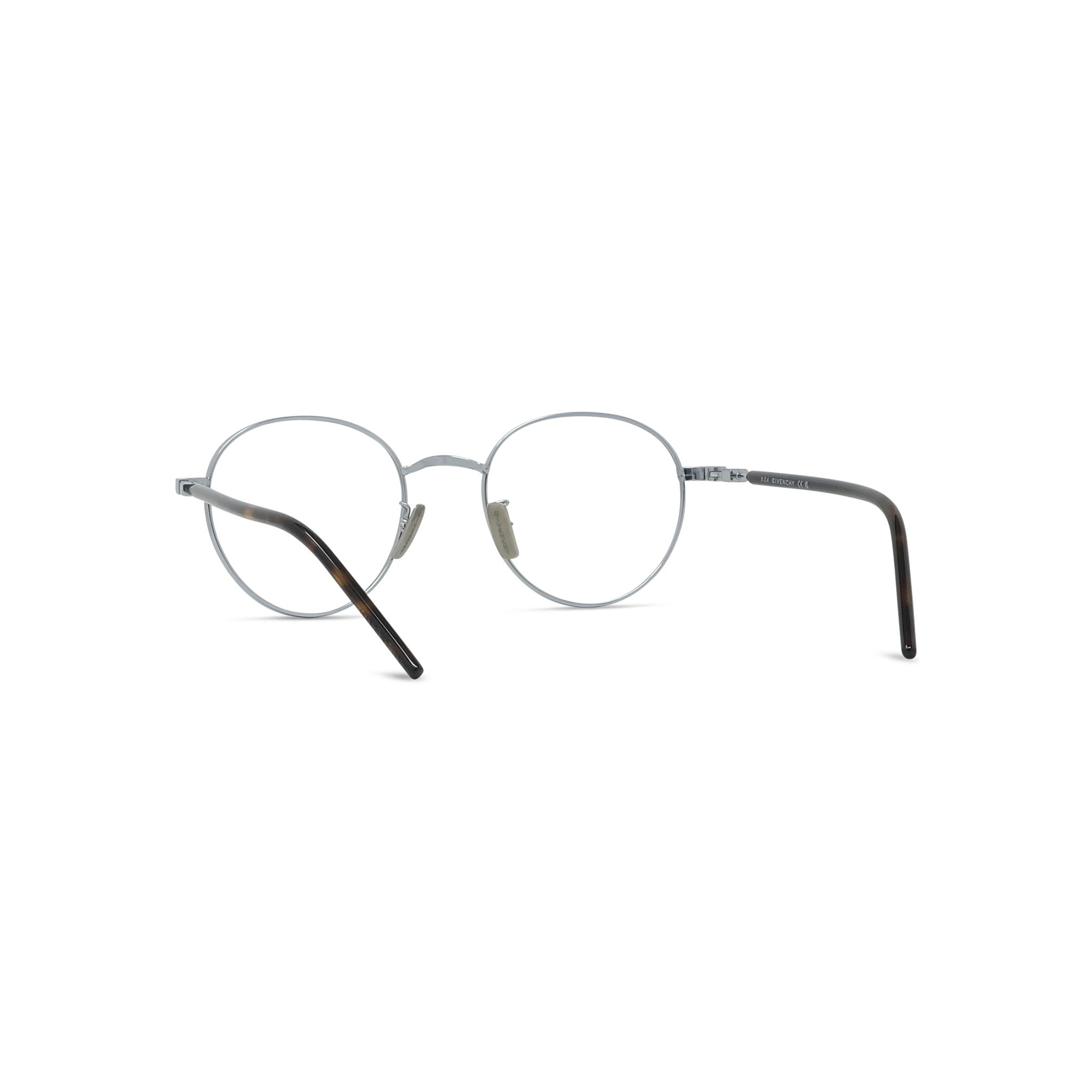 TITANIUM Silver Pantos Eyeglasses