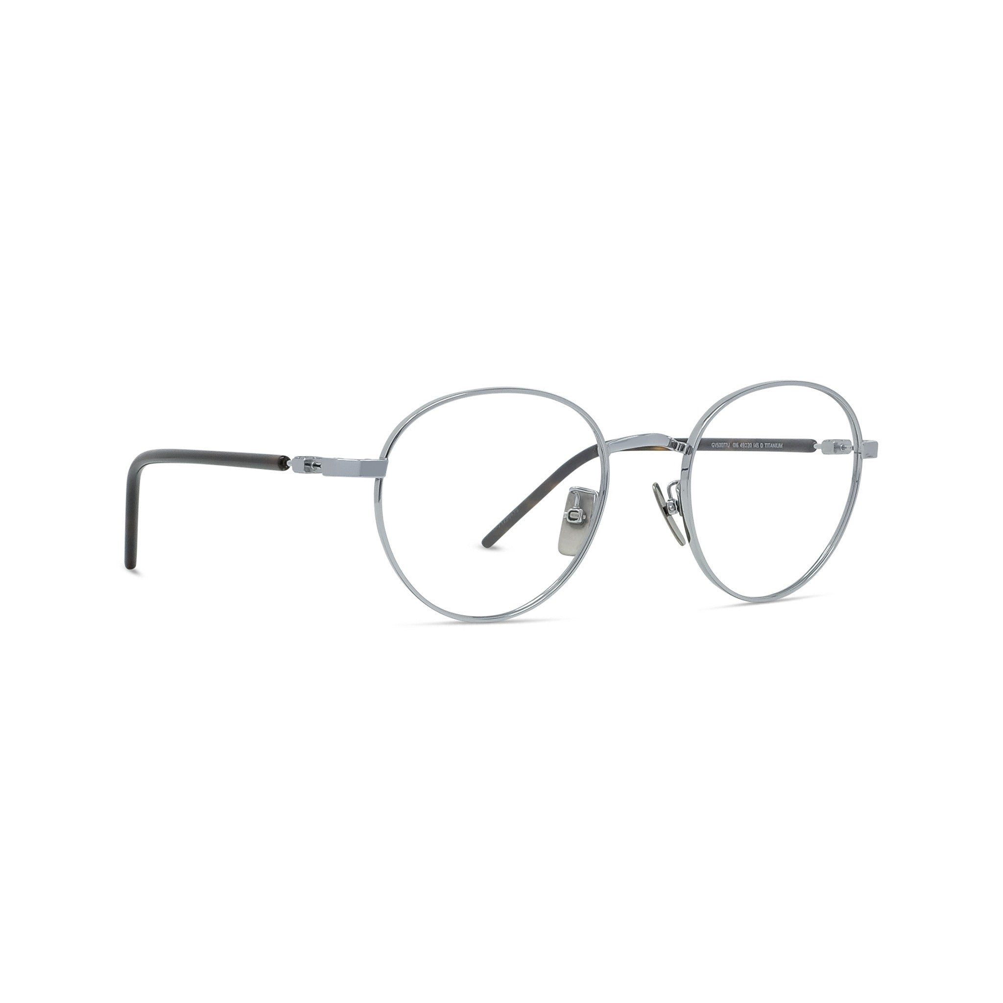 TITANIUM Silver Pantos Eyeglasses