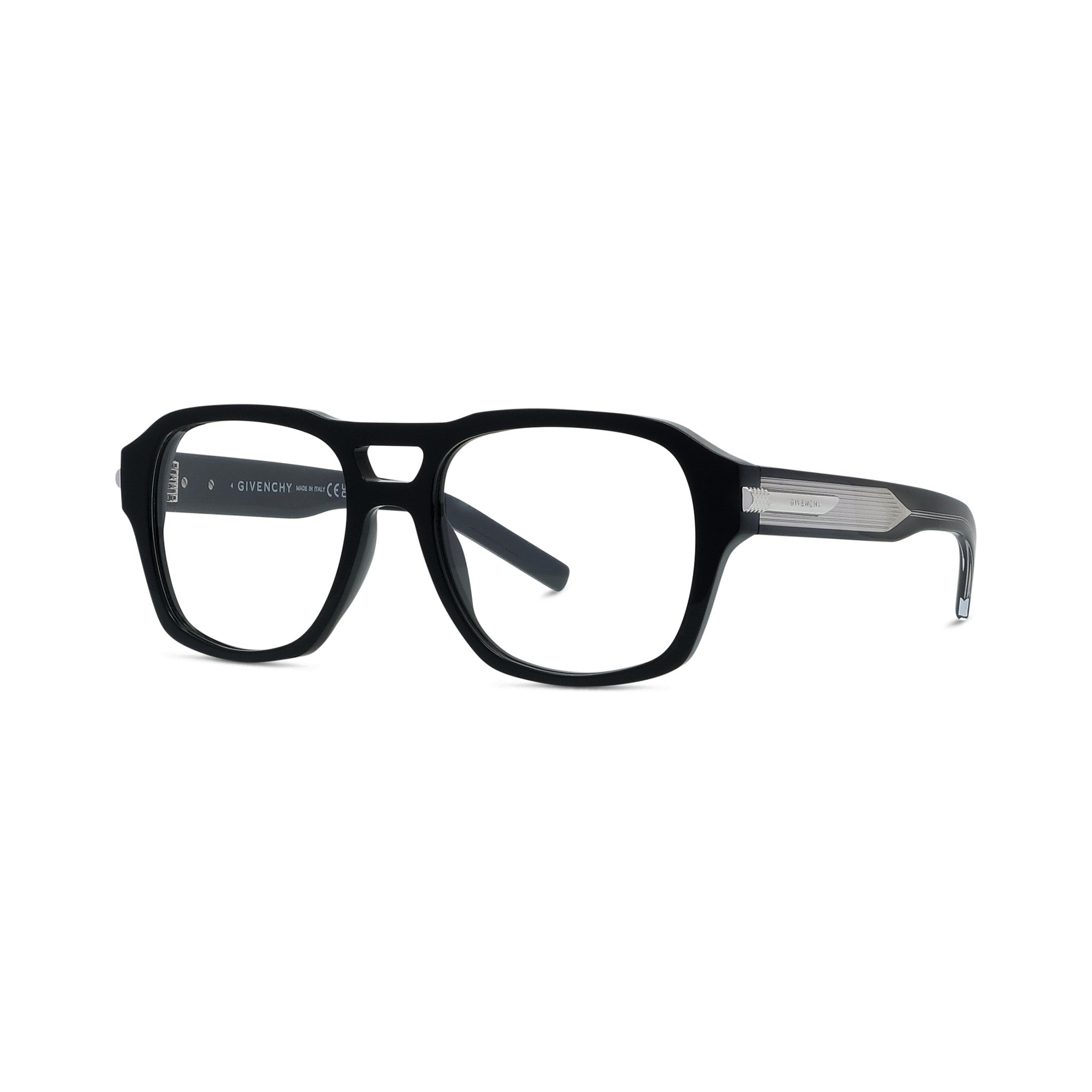 GV ONE Black Geometric Eyeglasses