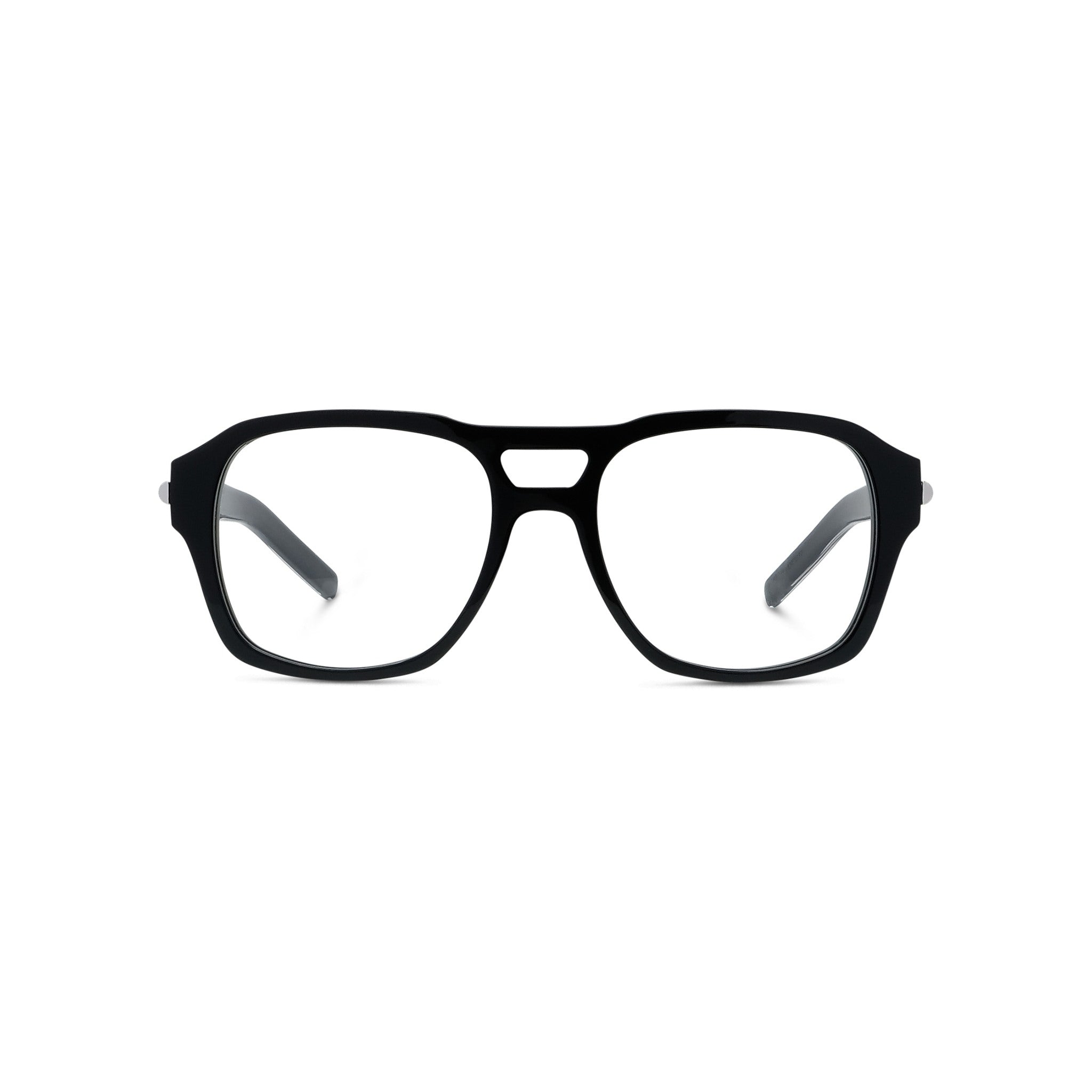 GV ONE Black Geometric Eyeglasses