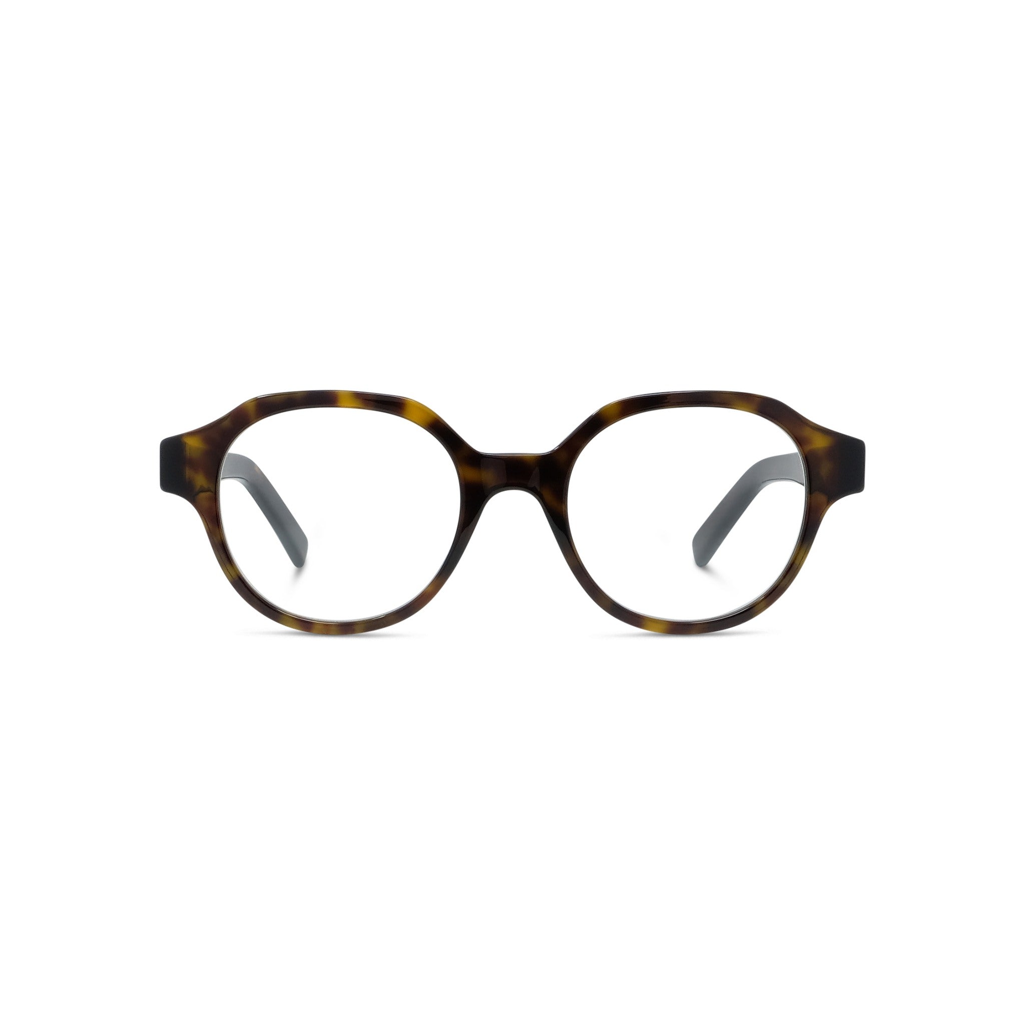4G Havana Round Eyeglasses