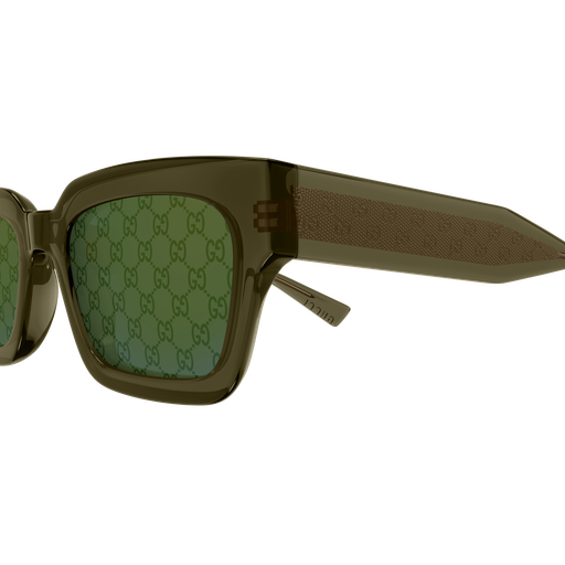 GUCCI ゴールドフレーム グリーンレンズ サングラス Gucci GG2069S 004 - Sunglasses for Man - LookerOnline