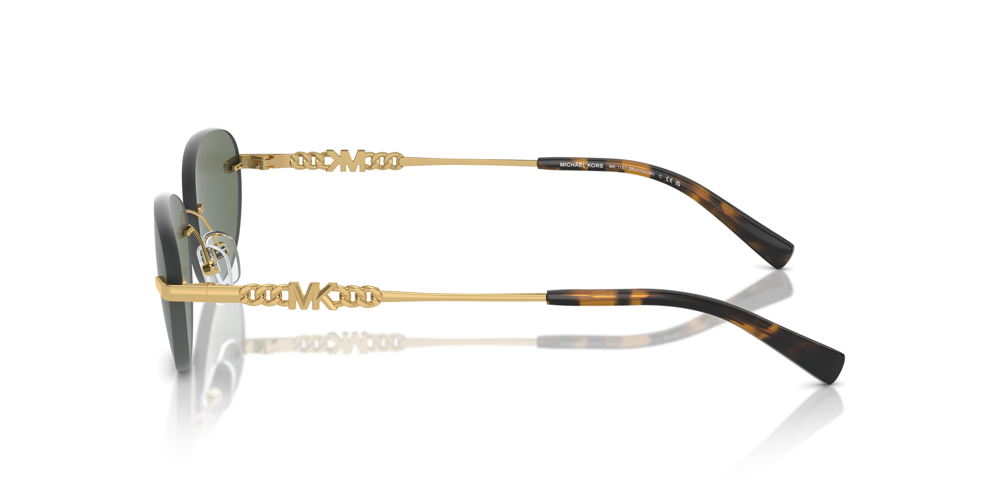 Michael Kors Manchester MK1151 18963H Green Solid Sunglasses for Michael Kors Manchester MK1151 18963H Green Solid Sunglasses for