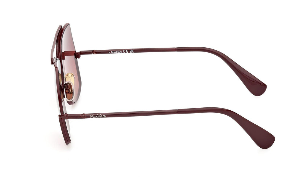 Max Mara ELSAPETITE MM0102 69F Butterfly Sunglasses - Bordeaux/Brown MM0102 ELSAPETITE Sunglasses - Max Mara Authorized Retailer  main image 4