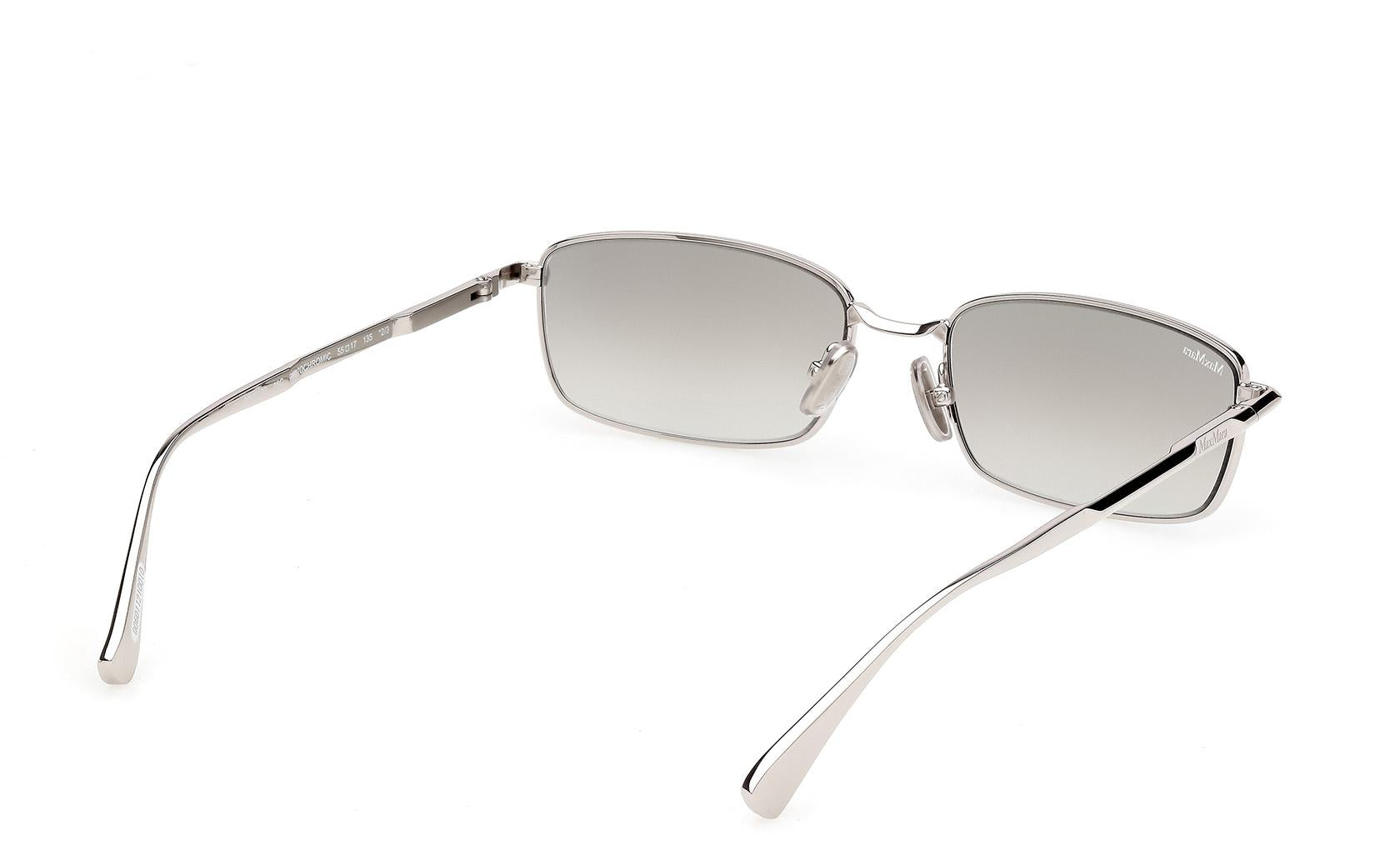 Maxmara Sunglasses MM0199 16C Shiny Palladium | LookerOnline