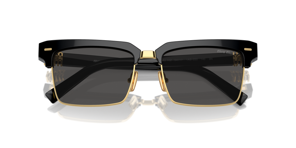 Miu Miu MU 10ZS 1AB5S0 Black Sunglasses for Woman - LookerOnline