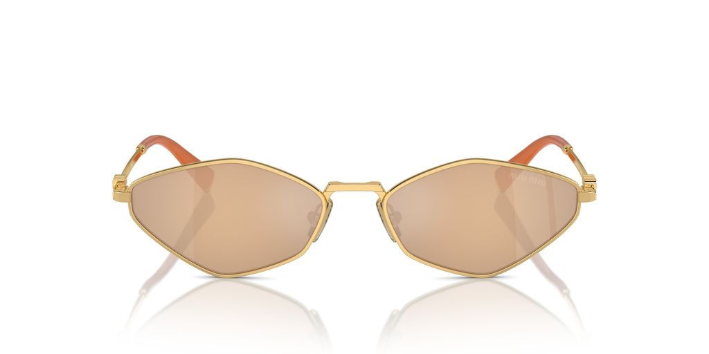 ★MIE様 Miu Miu MU 56ZS 5AK40D Gold Sunglasses for Woman – LookerOnline