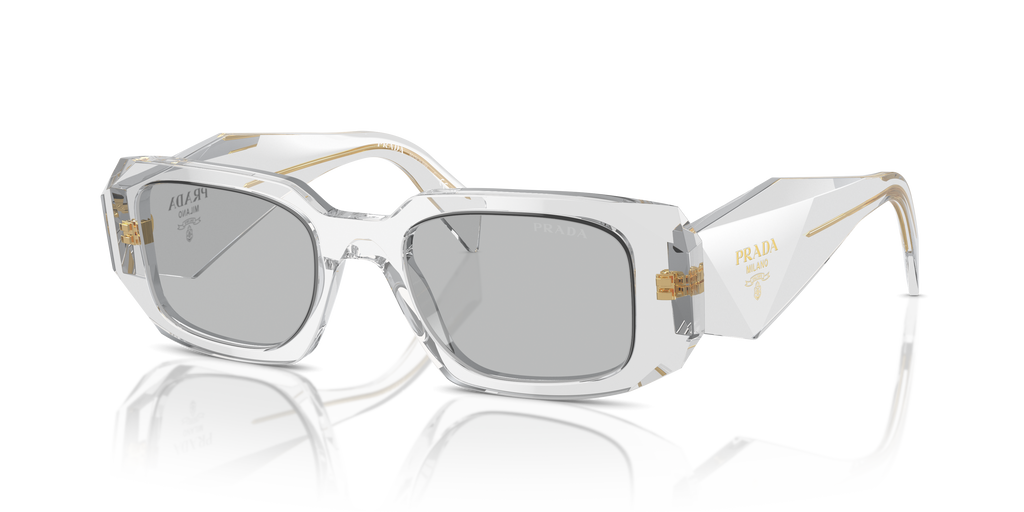 Prada PR 17WS 12R30B Sunglasses Transparent Grey for Woman