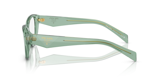 Prada PR 21ZV 11R1O1 Eyeglasses Transparent Sage for Woman LookerOnline