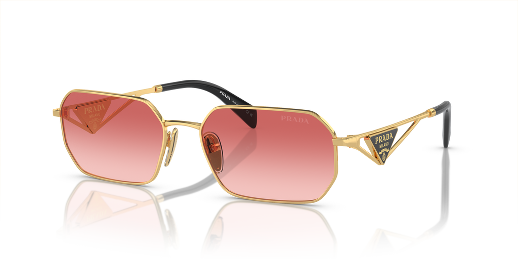 Prada PR A51S 5AK40C Sunglasses Gold for Woman - LookerOnline