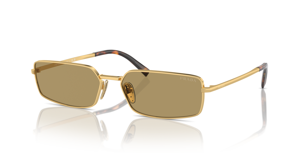 Prada PR A60S 5AK70G Sunglasses Gold for Woman - LookerOnline