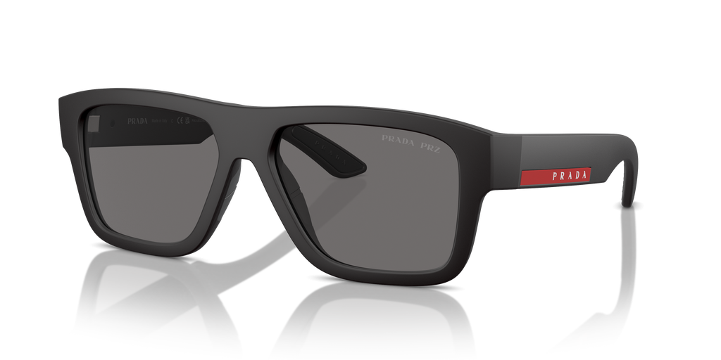 Prada Linea Rossa PS 04ZS DG002G Sunglasses Black Rubbered for Man