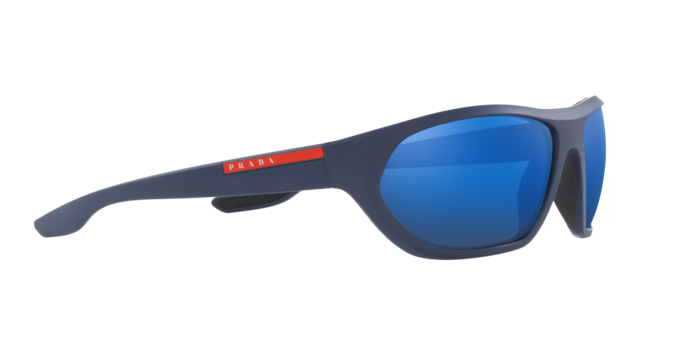 PRADA LINEA ROSSA SUNGLASSES PS 18US ACTIVE MATTE BLUE 2024 / BLUE MIRROR