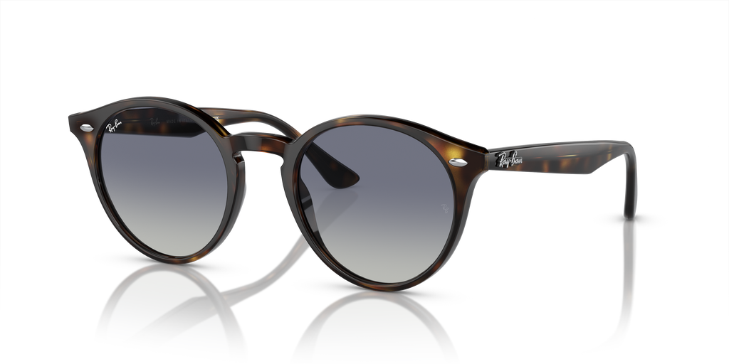 RayBan RB2180 Ref#8612 . Light Havana frame with Dark Brown lenses Ray Ban RB2180 Polished Light Havana Frame Brown Lenses  main image 3