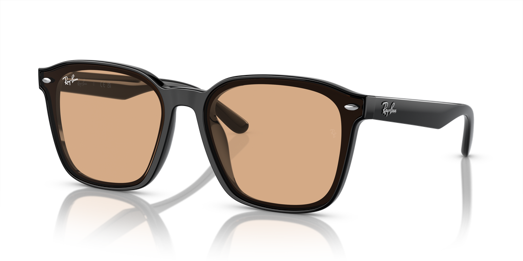 Ray-Ban RB4392D 601/93 ブラウン Ray-Ban RB4392D 601/93 Black Sunglasses for Men and Women