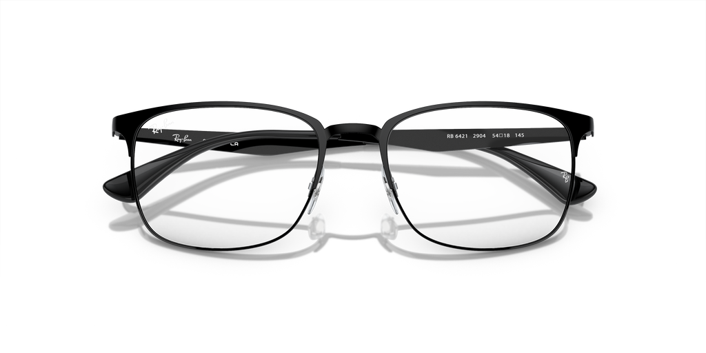 Ray-Ban RX6421 2904 Black Eyeglasses for Men and Women - LookerOnline