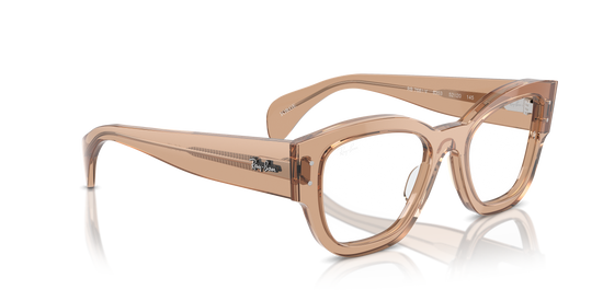 Ray Ban Jorge RX7681V 8353 Transparent Light Brown Eyeglasses for Men and Women LookerOnline