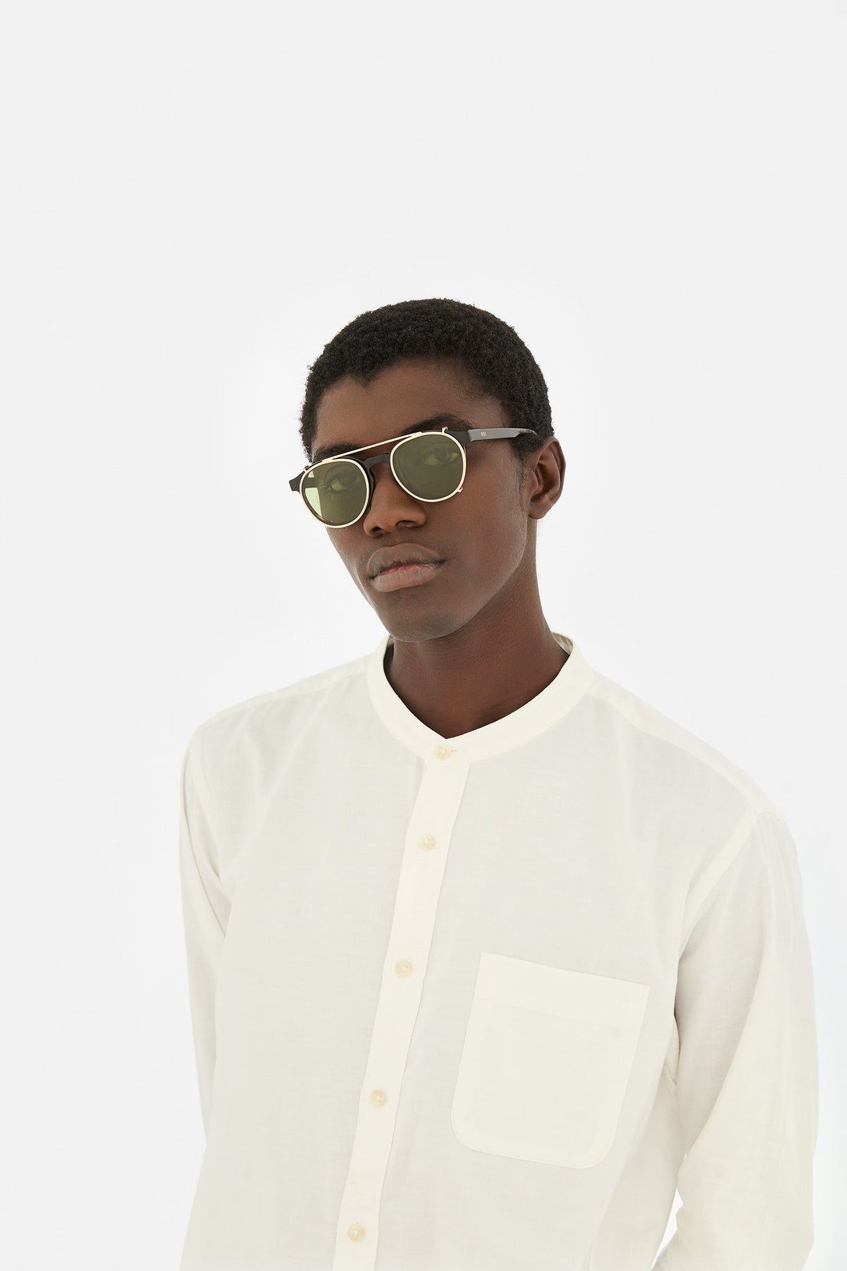 RetroSuperFuture Clip-on The Warhol Gold Green BDS