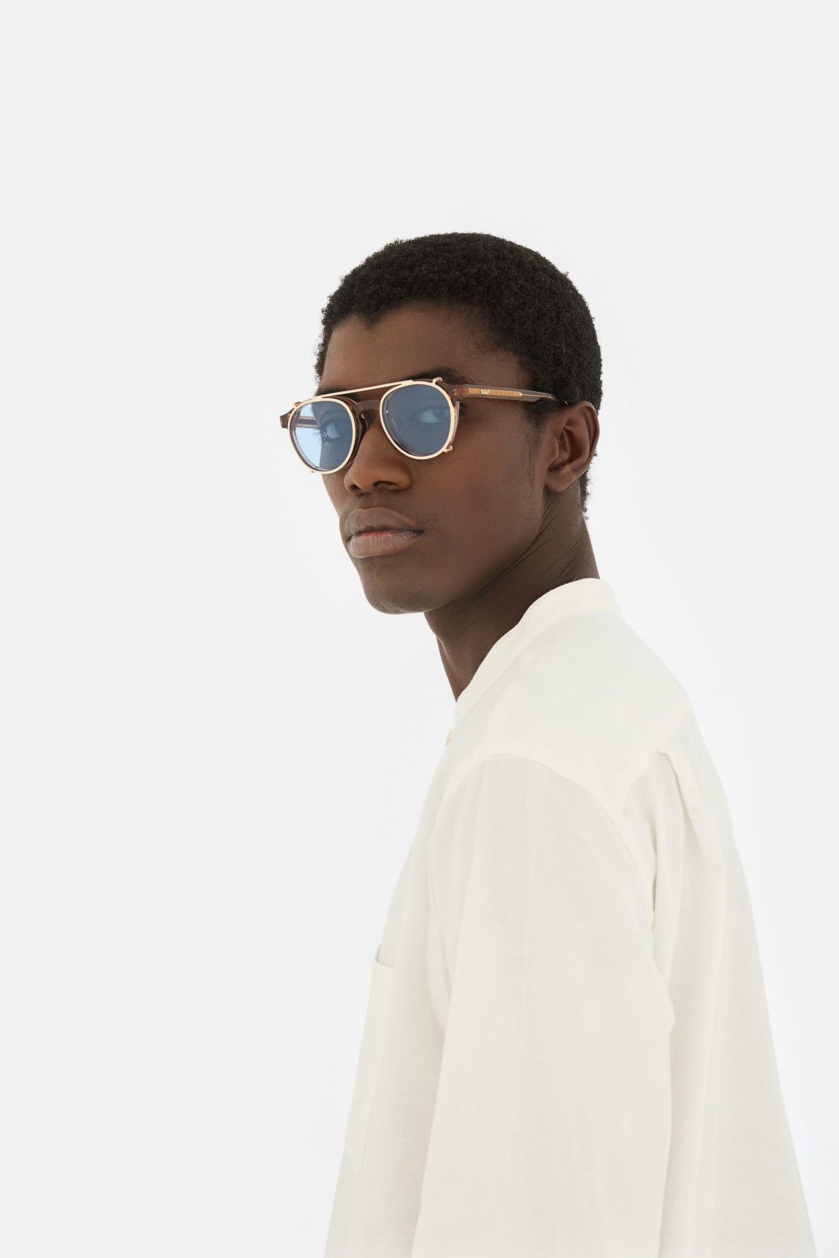 RetroSuperFuture Clip-on The Warhol Gold Azure 57U