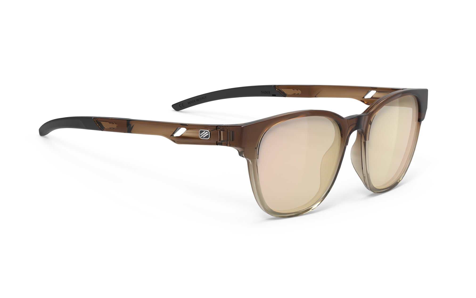 Rudy Project Iridis 65 SP655471-0000 CRYSTAL ESPRESSO FADE GLOSS - Multilaser Rose Gold
