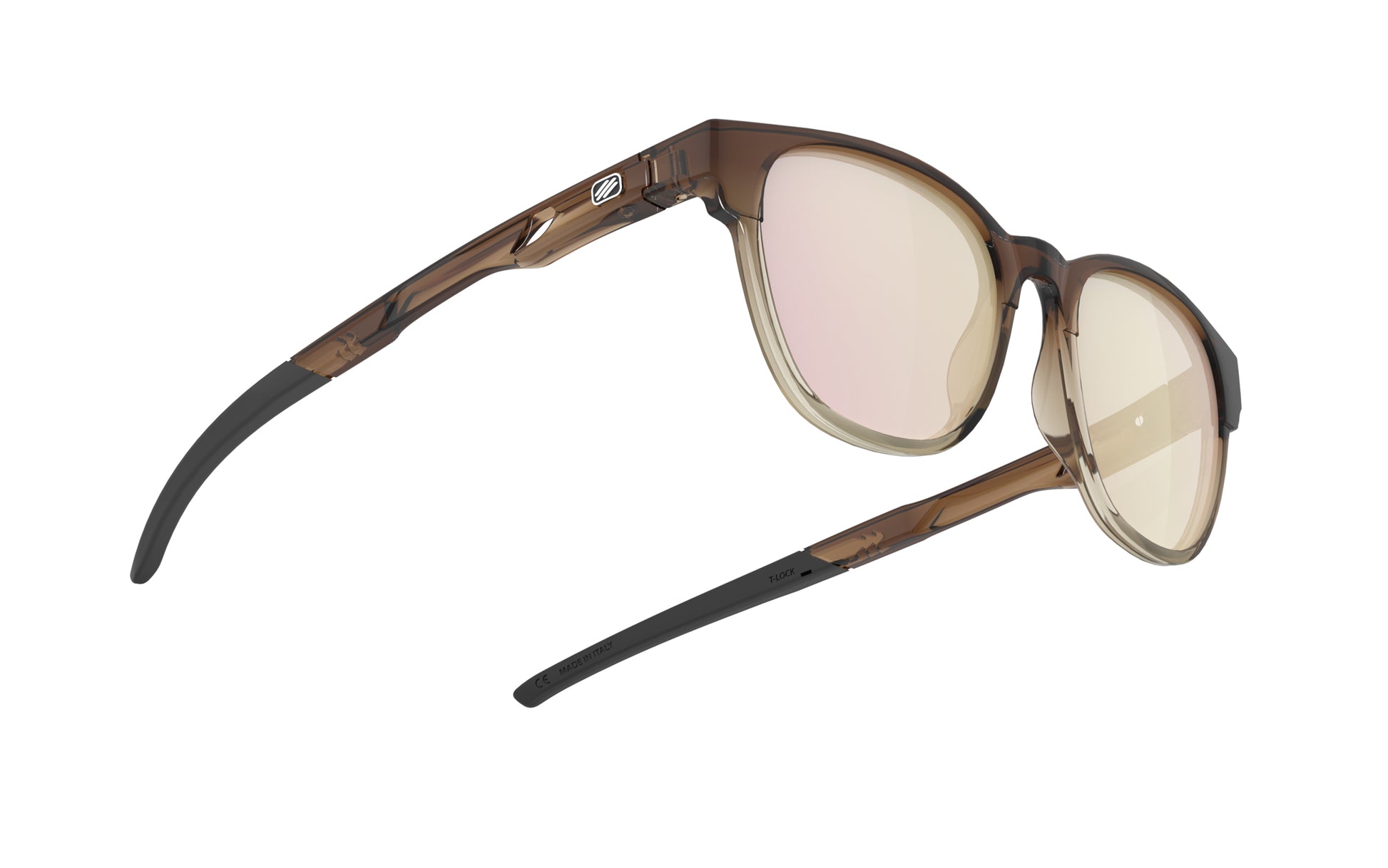 Rudy Project Iridis 65 SP655471-0000 CRYSTAL ESPRESSO FADE GLOSS - Multilaser Rose Gold