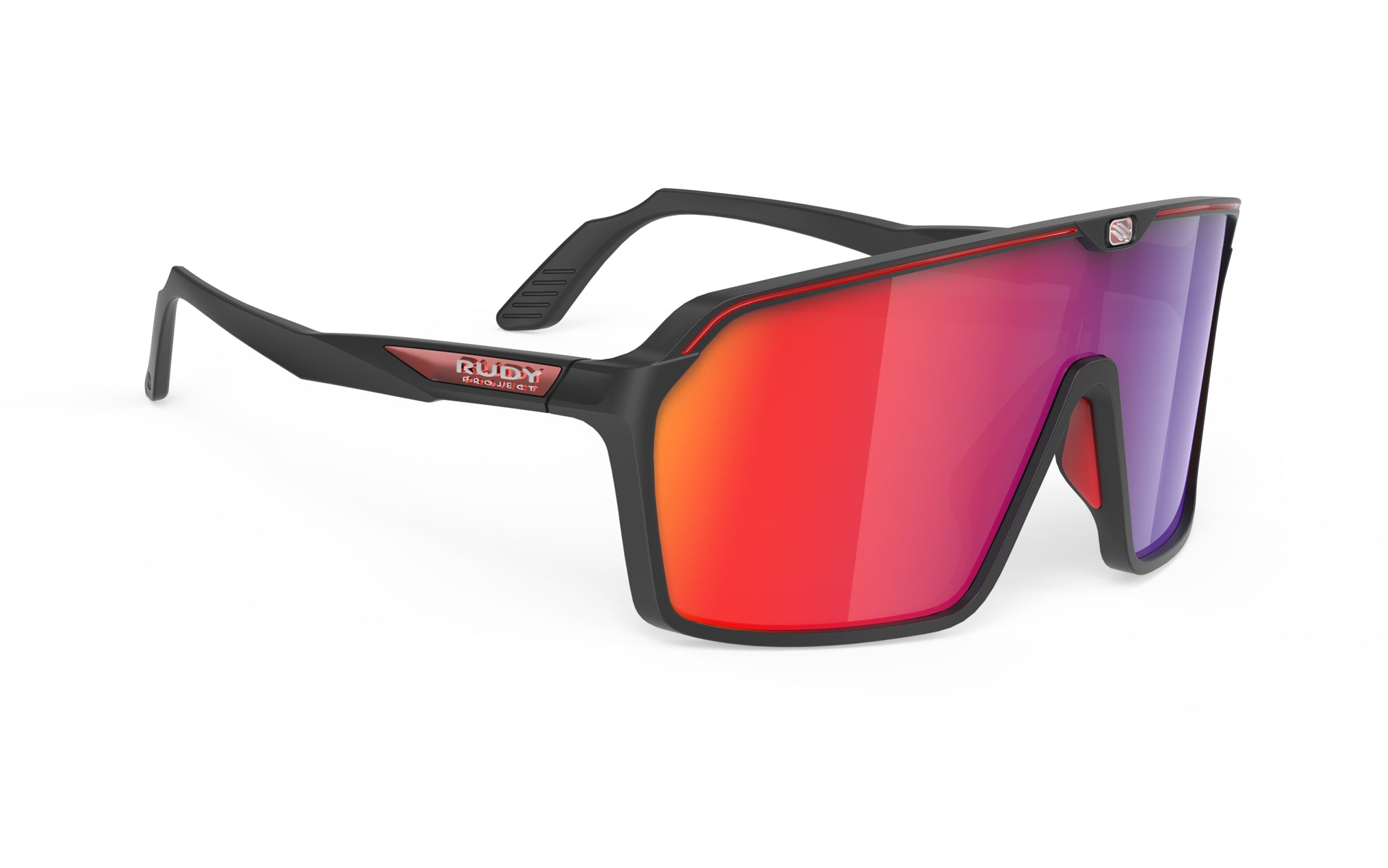 Rudy Project Spinshield SP723806-N002 BLACK MATTE - Multilaser Red