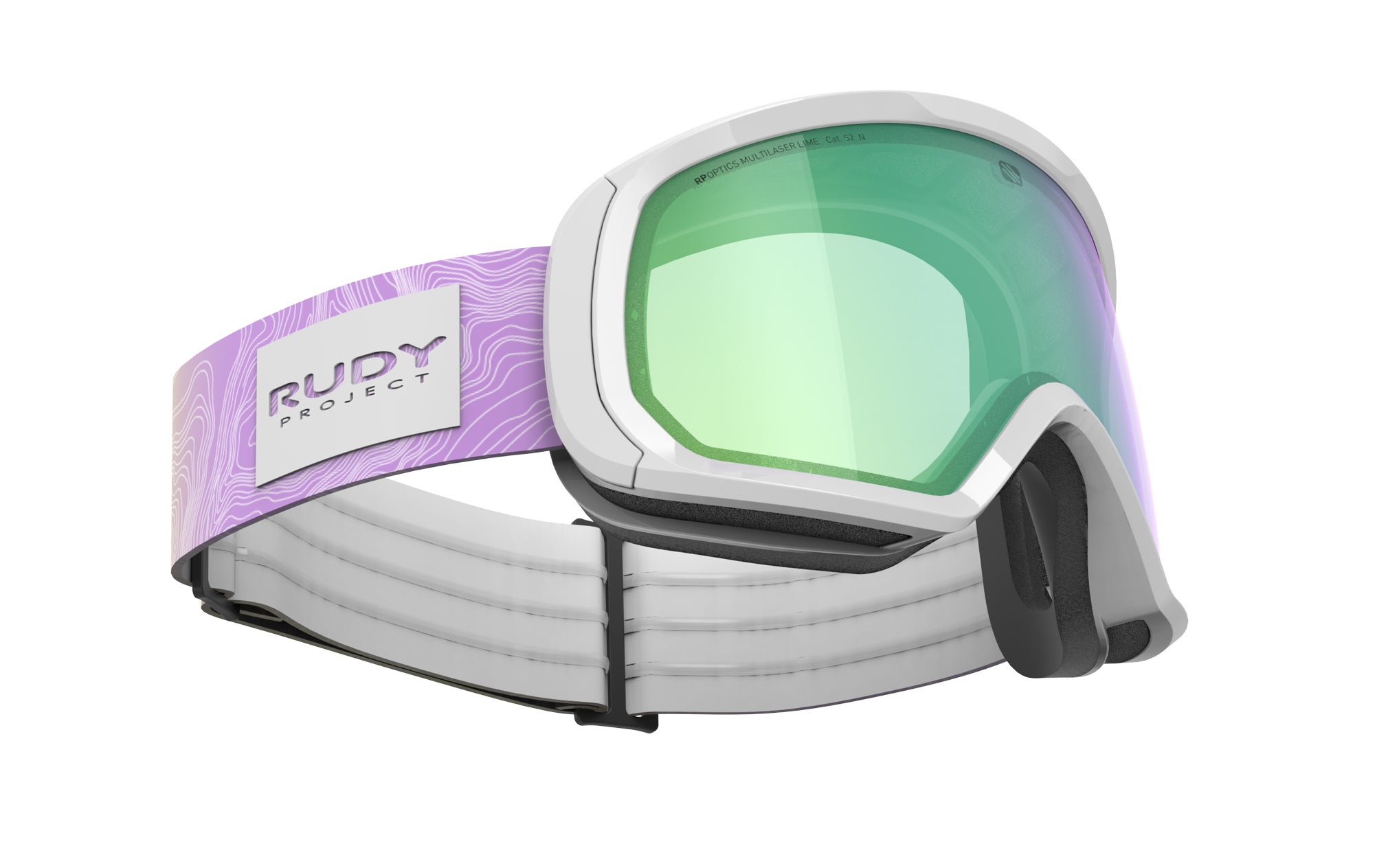 Rudy Project Threesixty MK234169-0001 WHITE GLOSS - Multilaser Lime