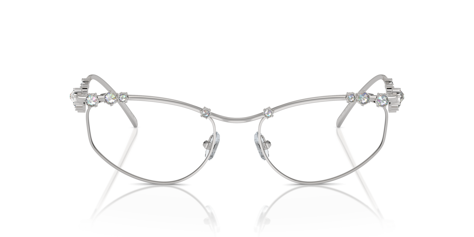 Swarovski SK1015 4001 Silver Eyeglasses for Woman – LookerOnline