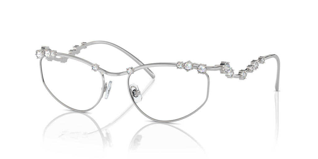 Swarovski SK1015 4001 Silver Eyeglasses for Woman – LookerOnline