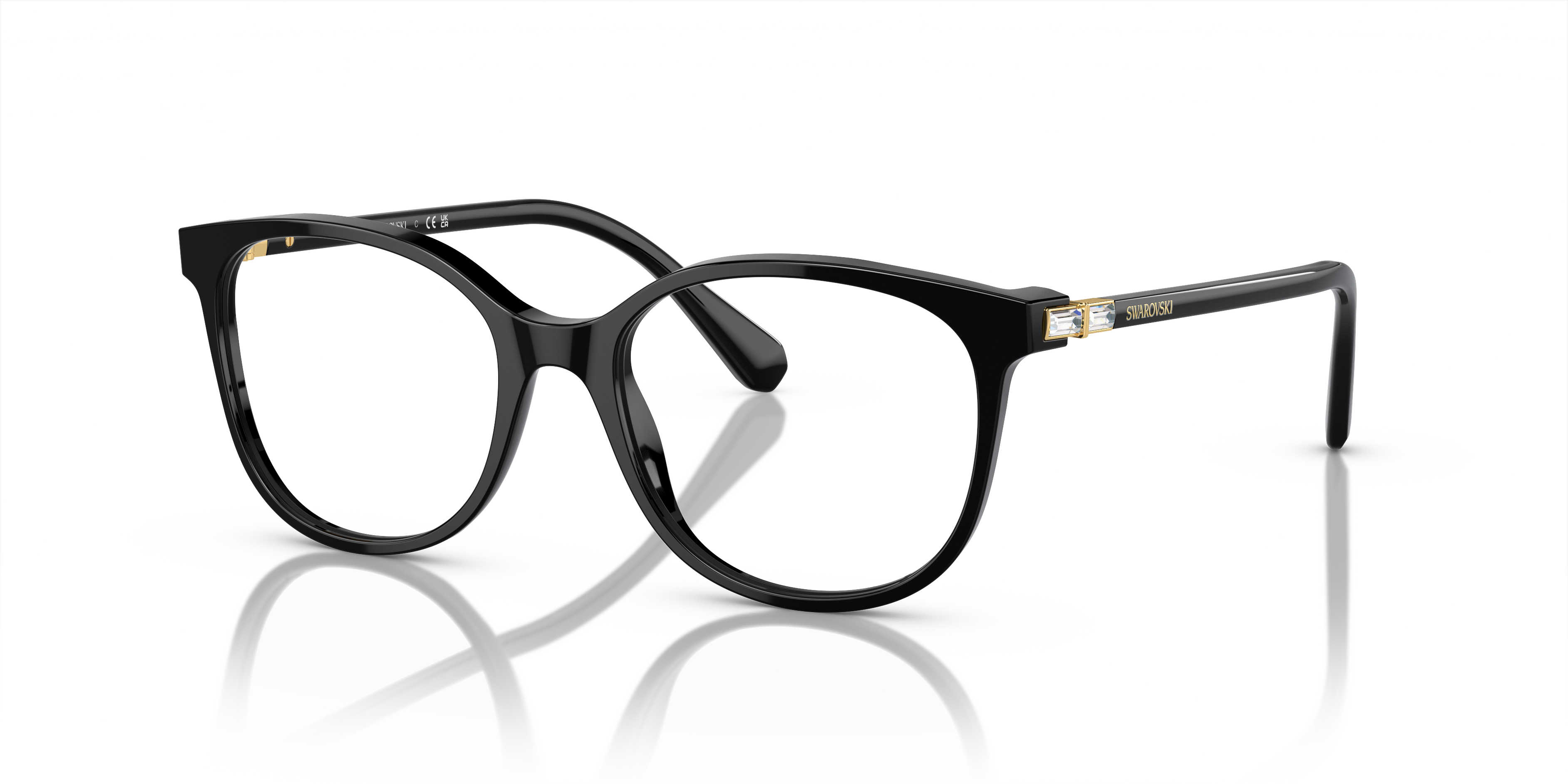 Swarovski Eyeglasses SK2002 SOLID BLACK