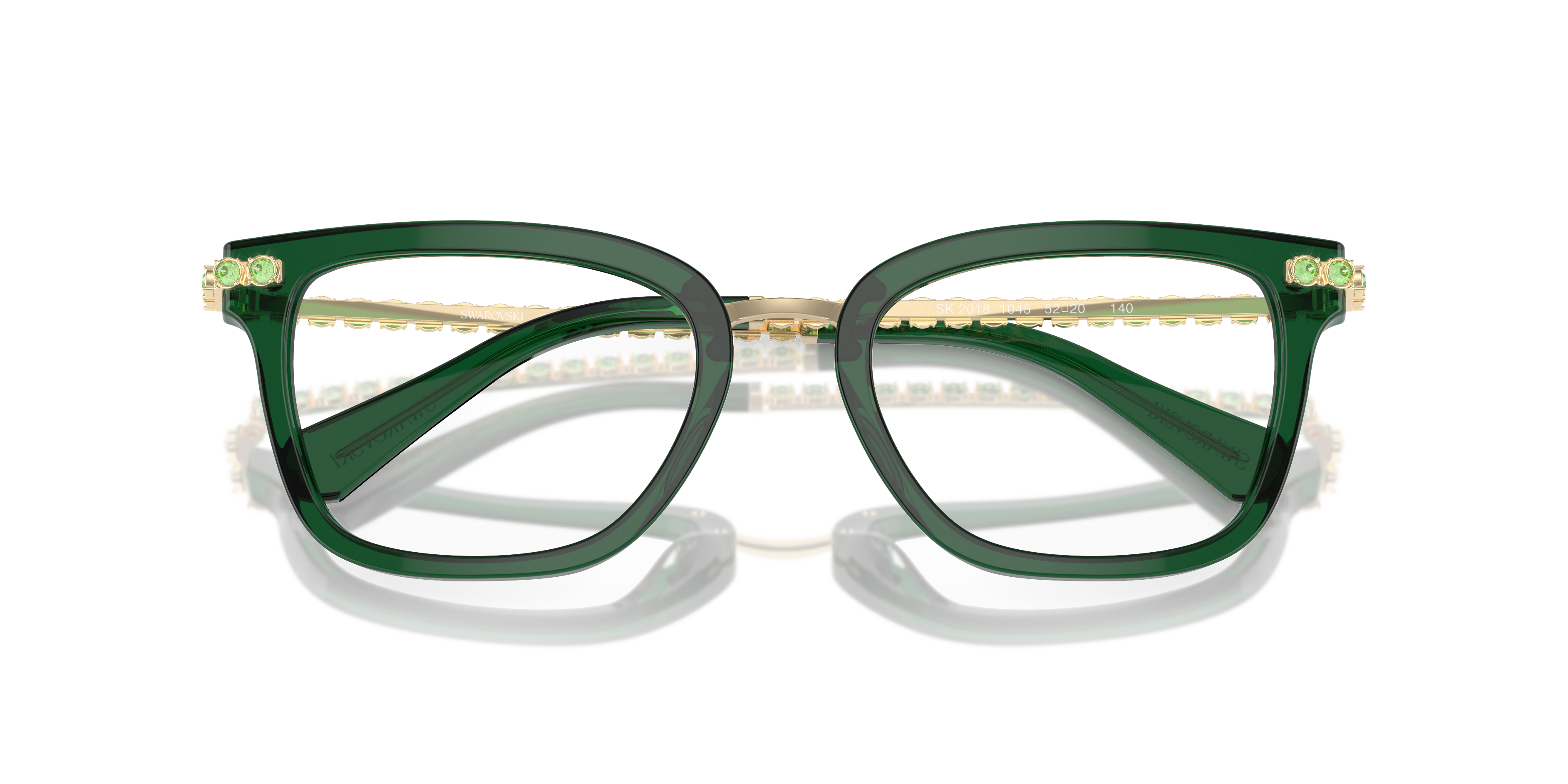 Swarovski Eyeglasses SK2018 DARK GREEN TRASPARENT