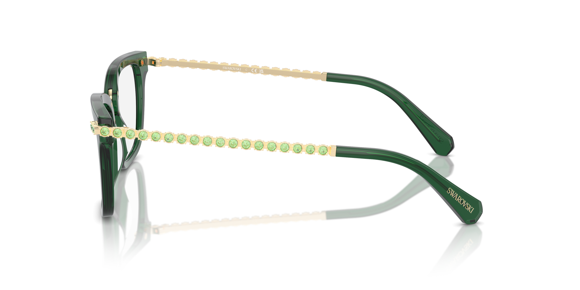 Swarovski Eyeglasses SK2018 DARK GREEN TRASPARENT