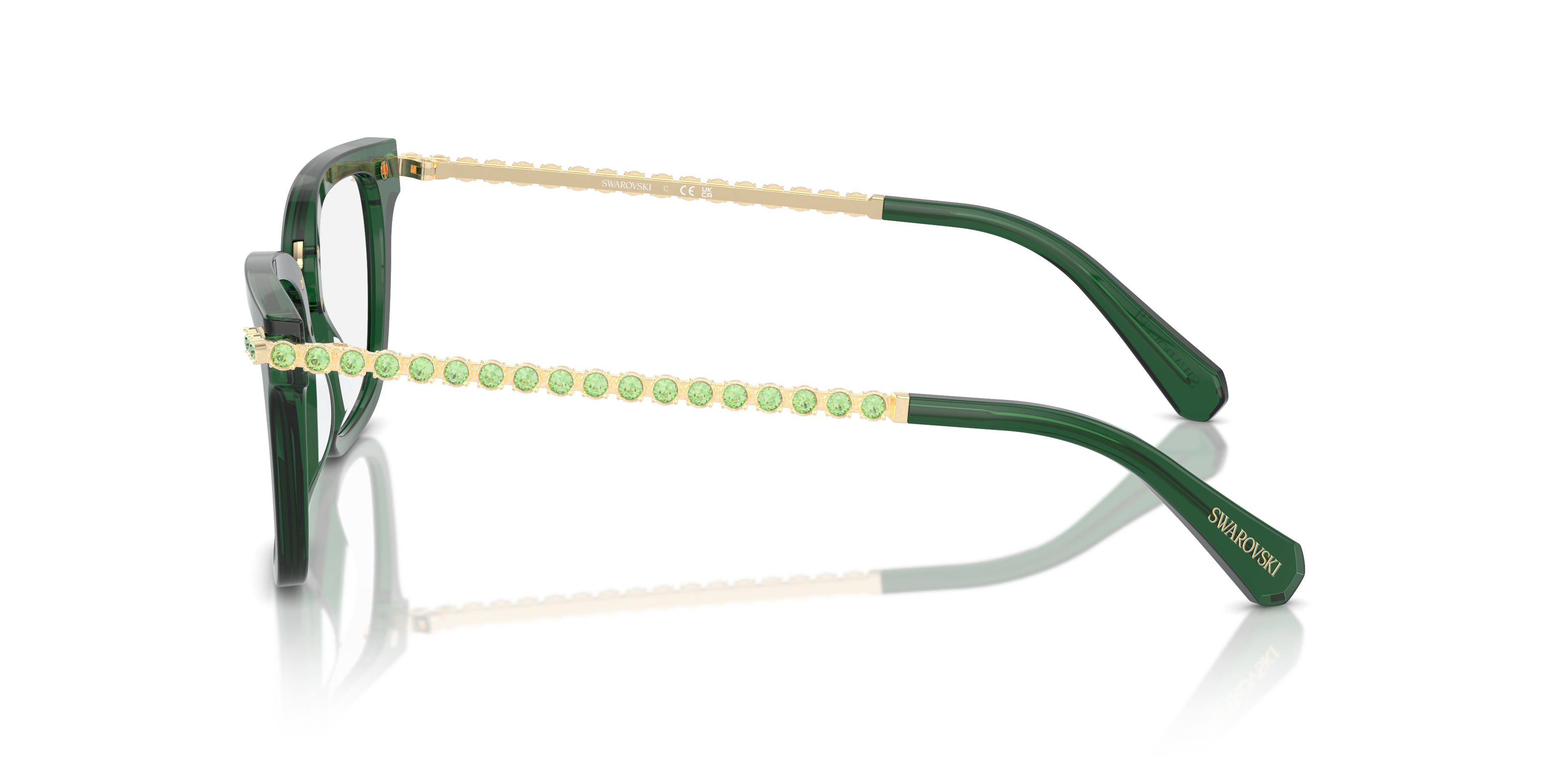 Swarovski Eyeglasses SK2018 DARK GREEN TRASPARENT