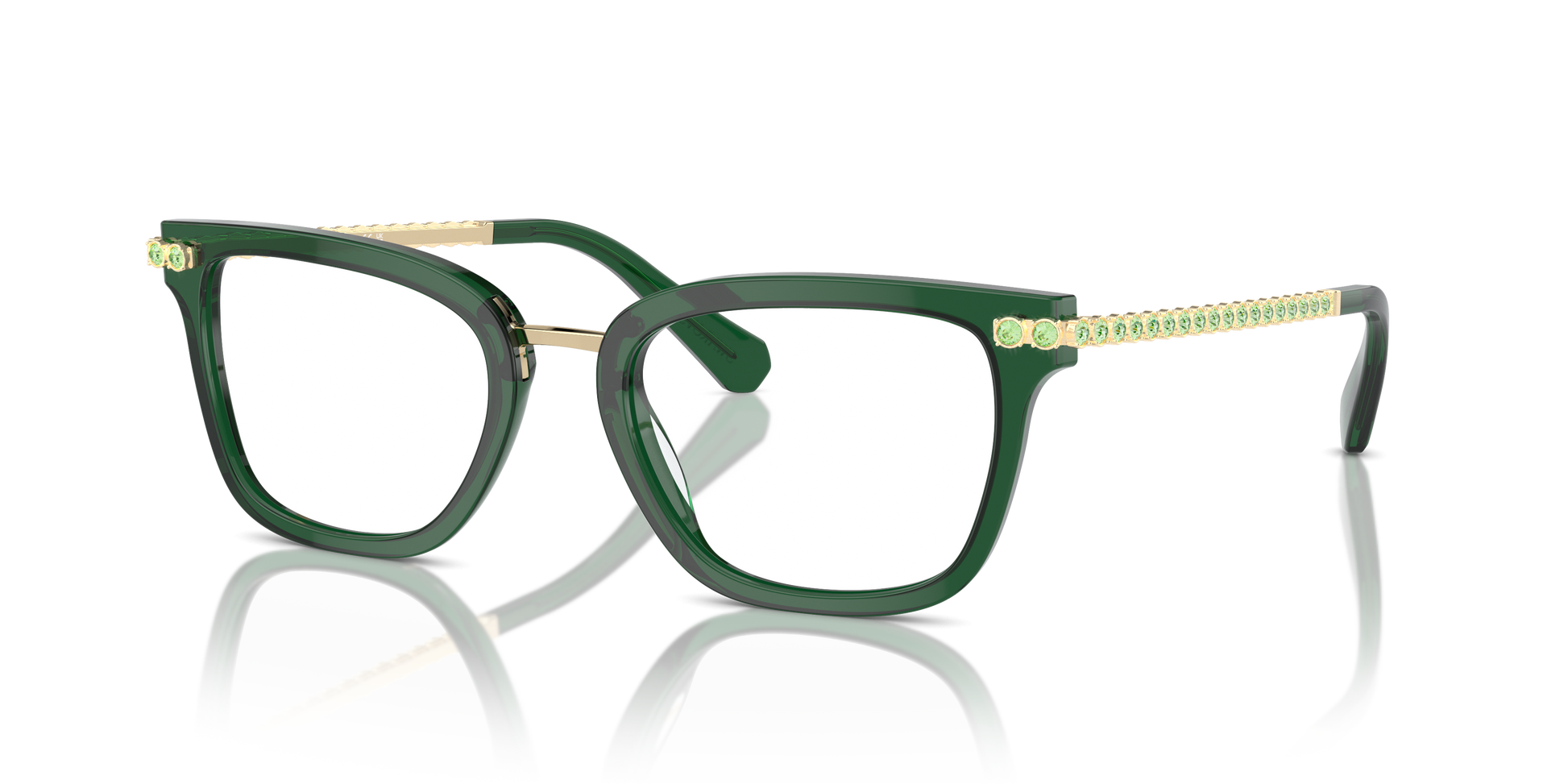 Swarovski Eyeglasses SK2018 DARK GREEN TRASPARENT